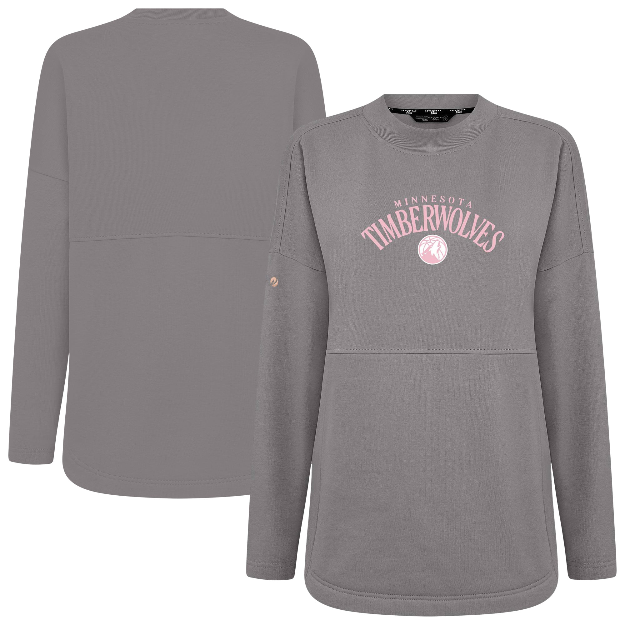 Women's Levelwear Gray Minnesota Timberwolves Mother's Day Beaudry Arched Pullover Sweatshirt