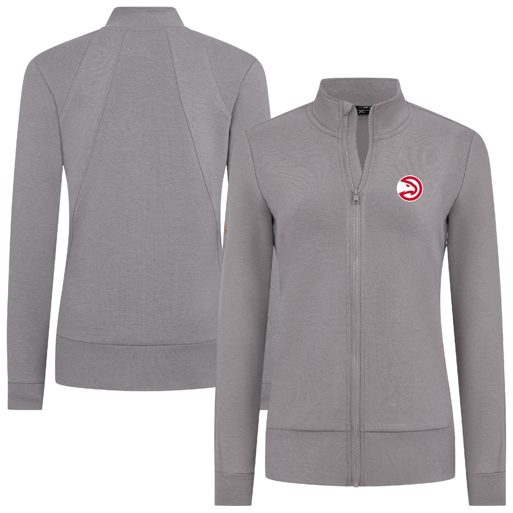 Women's Levelwear Gray Atlanta Hawks Shine Full-Zip Jacket
