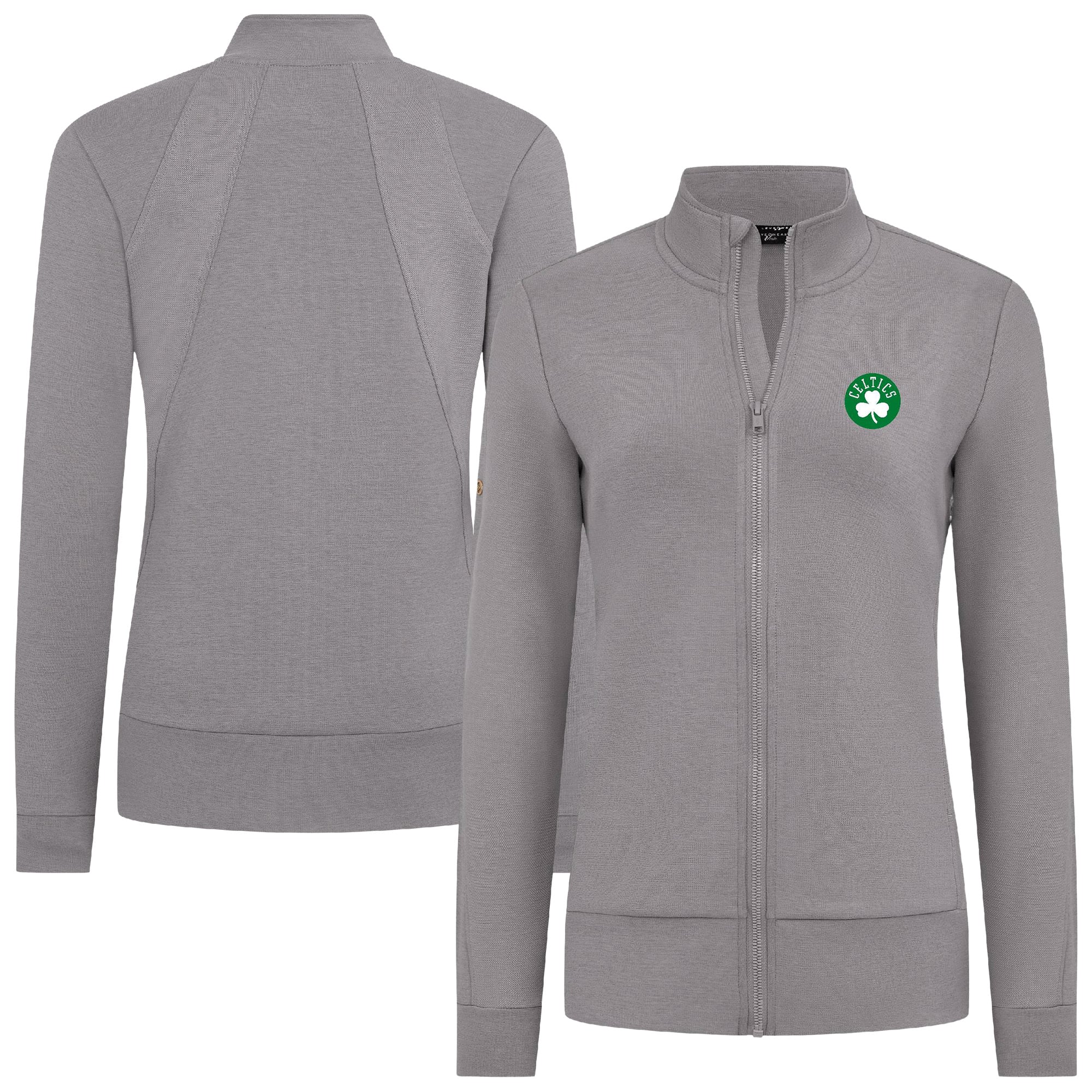 Women's Levelwear Gray Boston Celtics Shine Full-Zip Jacket