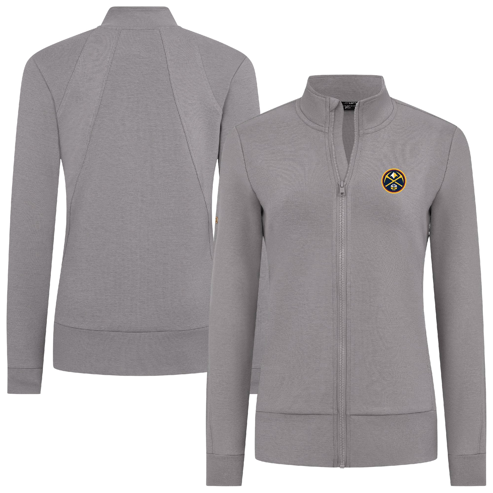 Women's Levelwear Gray Denver Nuggets Shine Full-Zip Jacket