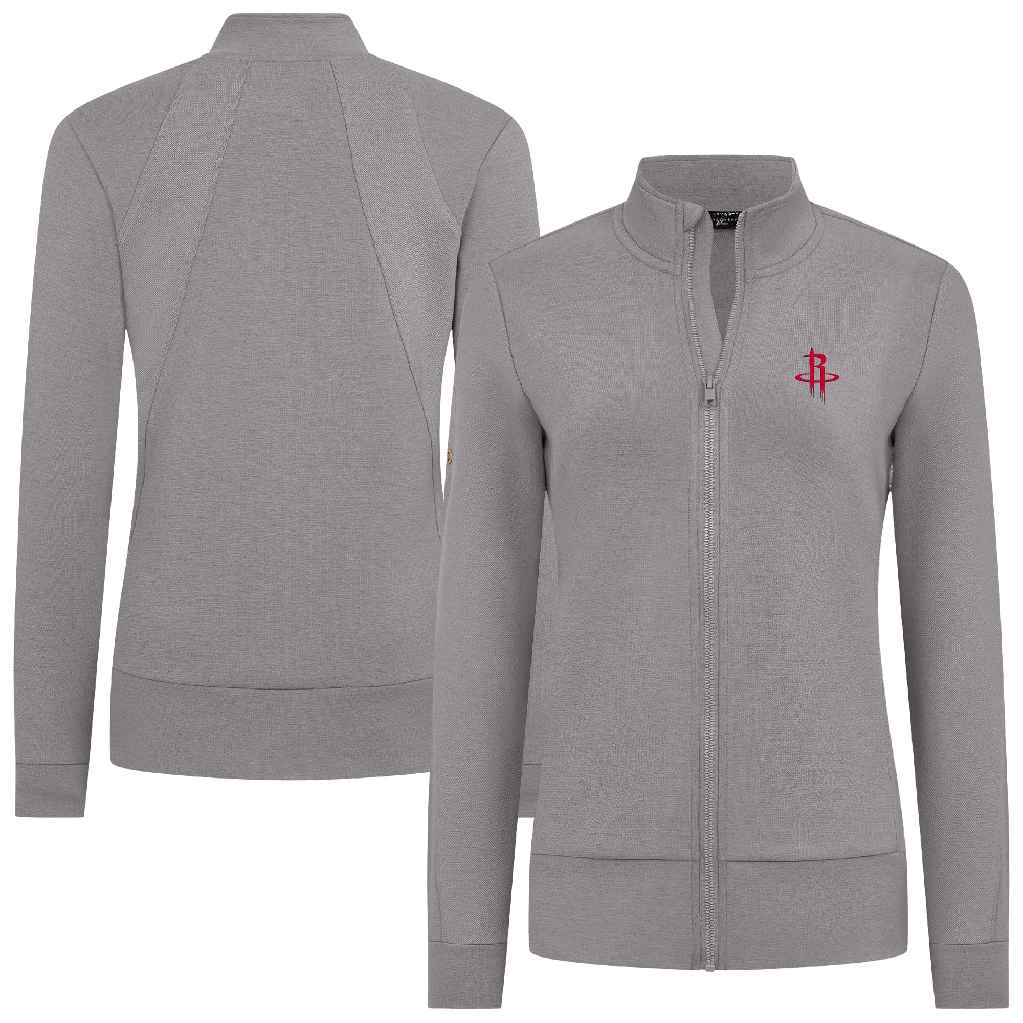Women's Levelwear Gray Houston Rockets Shine Full-Zip Jacket