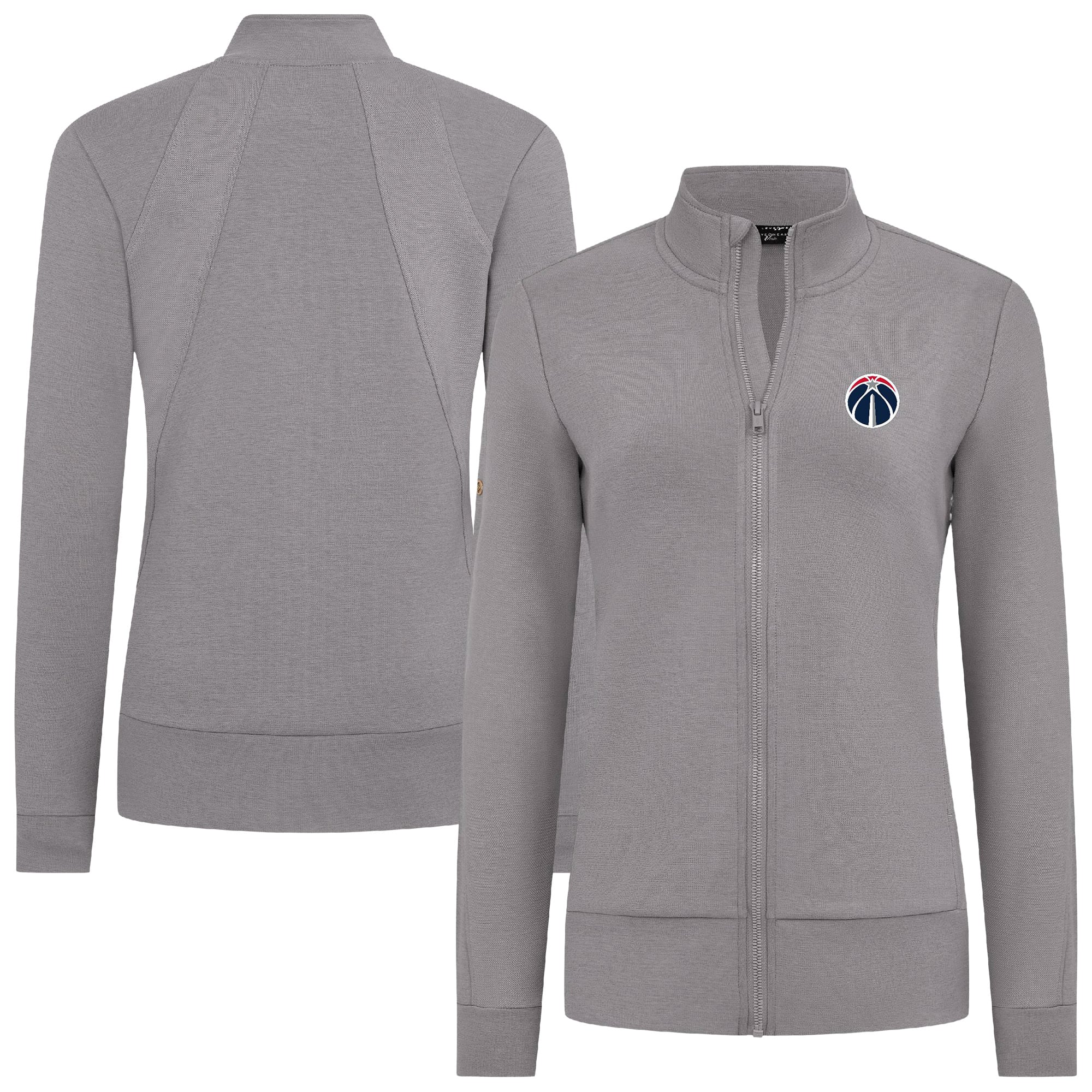Women's Levelwear Gray Washington Wizards Shine Full-Zip Jacket