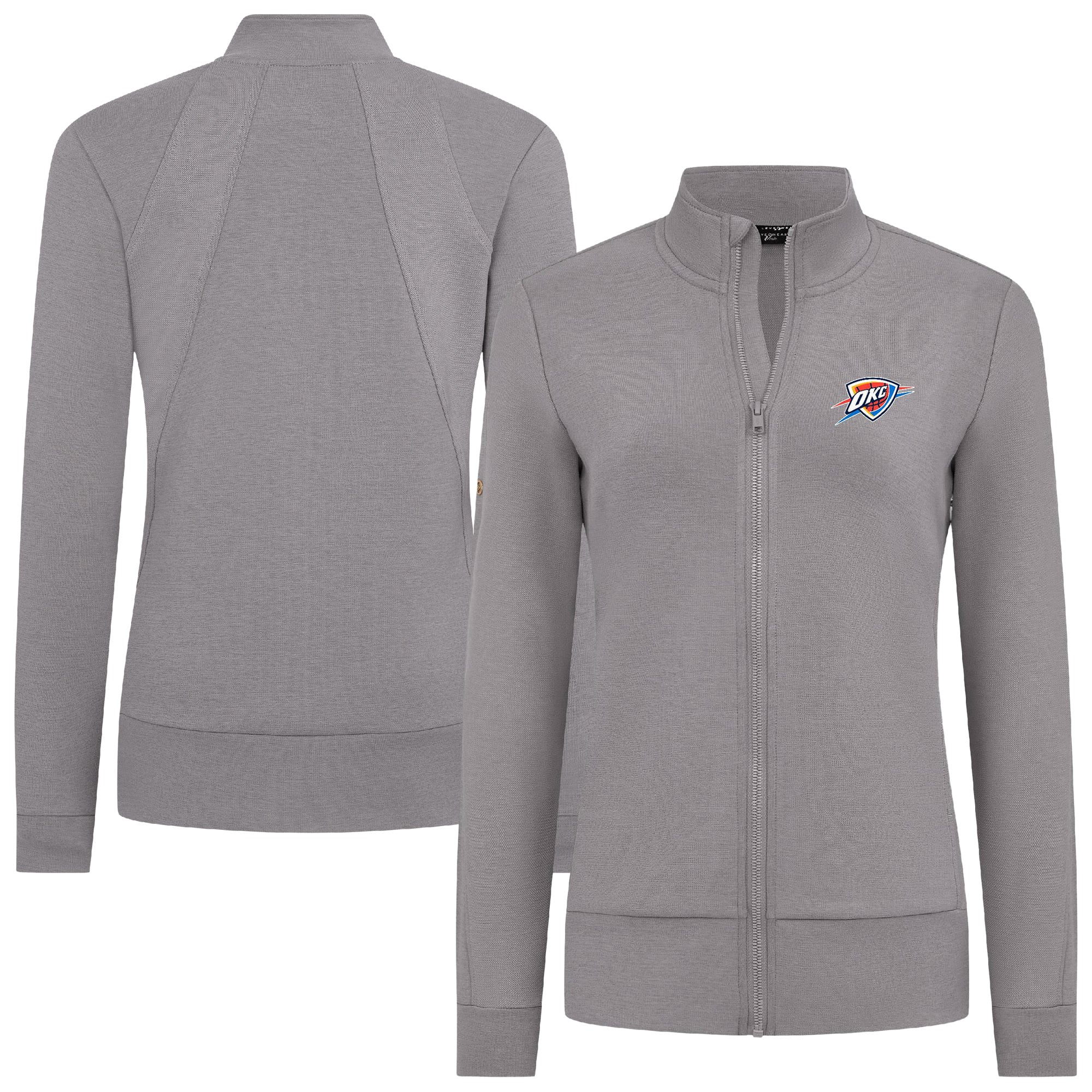 Women's Levelwear Gray Oklahoma City Thunder Shine Full-Zip Jacket