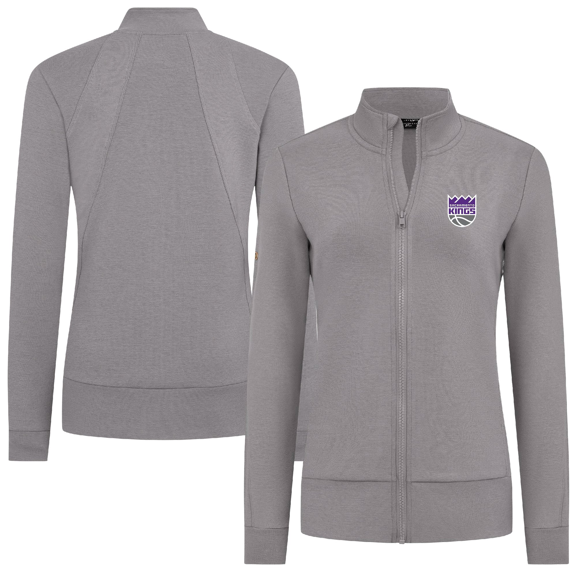 Women's Levelwear Gray Sacramento Kings Shine Full-Zip Jacket