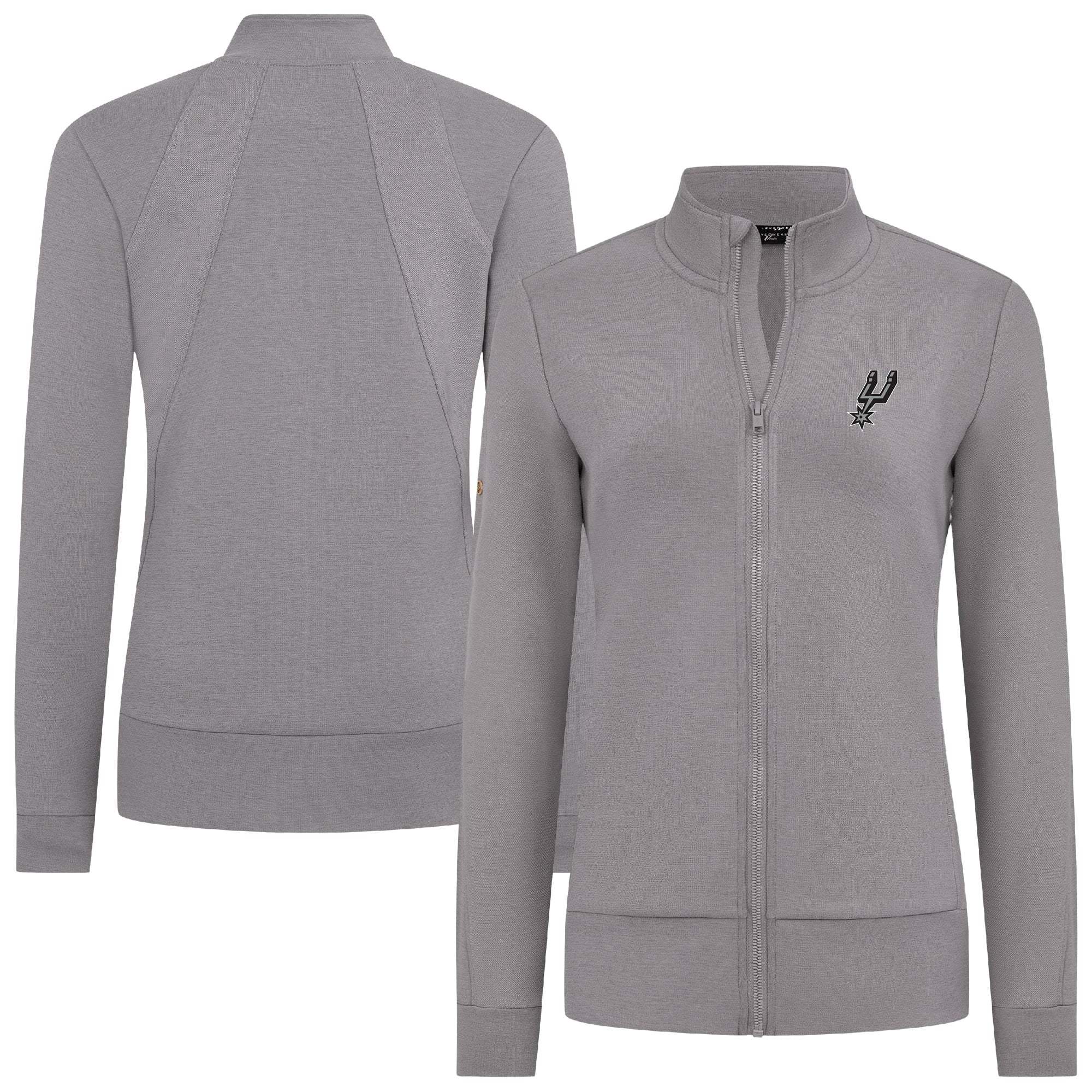 Women's Levelwear Gray San Antonio Spurs Shine Full-Zip Jacket
