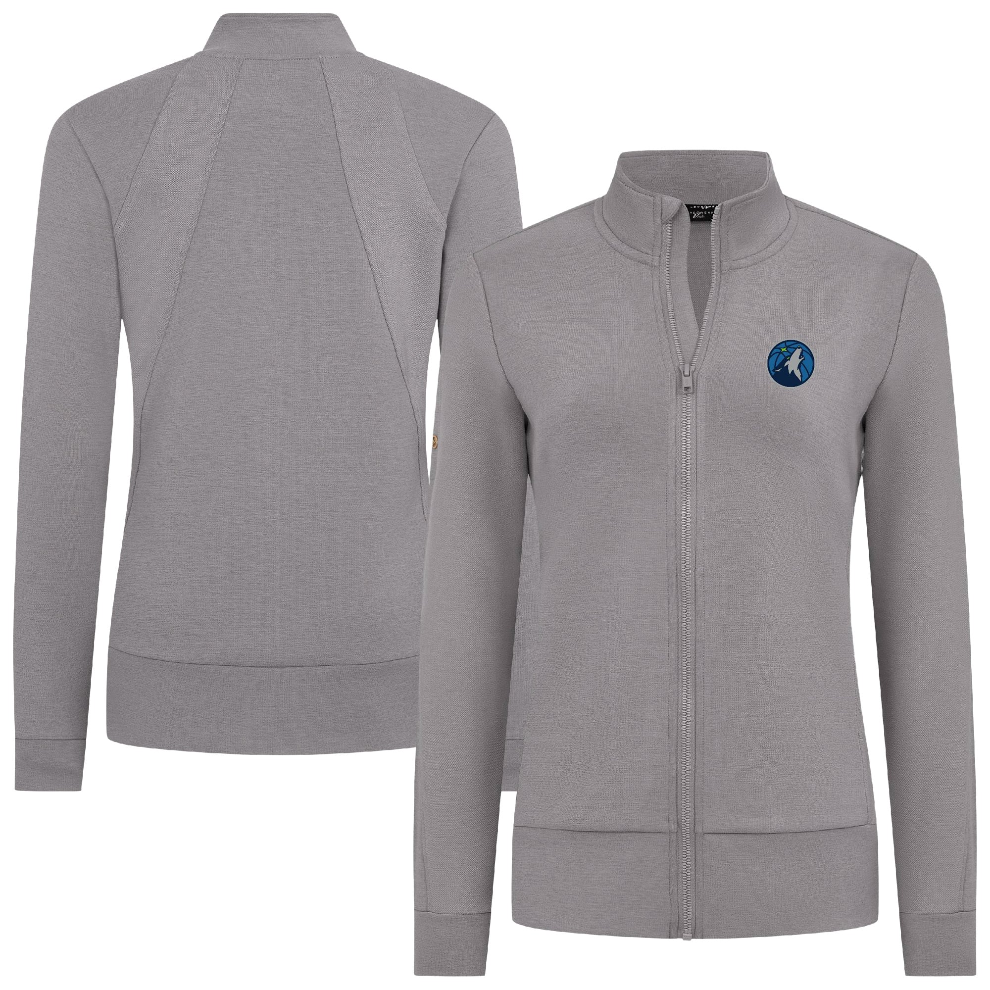 Women's Levelwear Gray Minnesota Timberwolves Shine Full-Zip Jacket