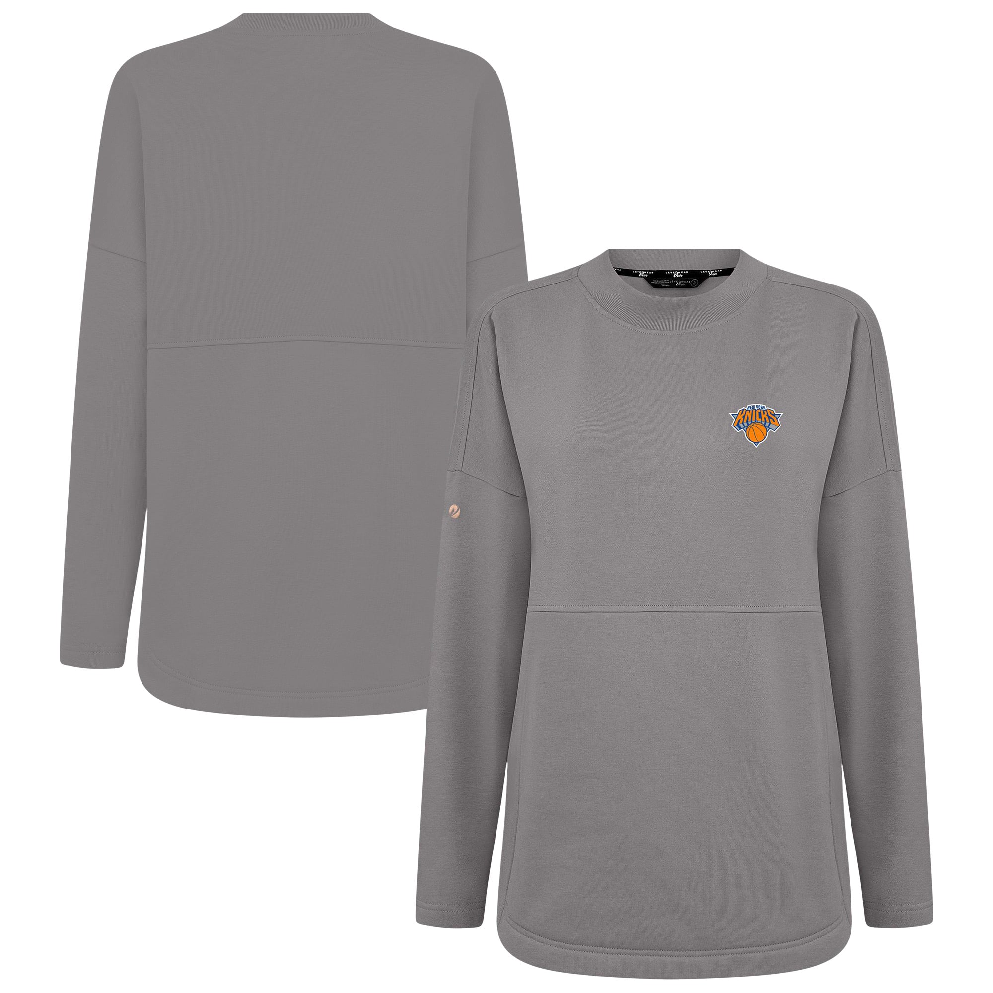 Women's Levelwear Gray New York Knicks Beaudry Pullover Sweatshirt
