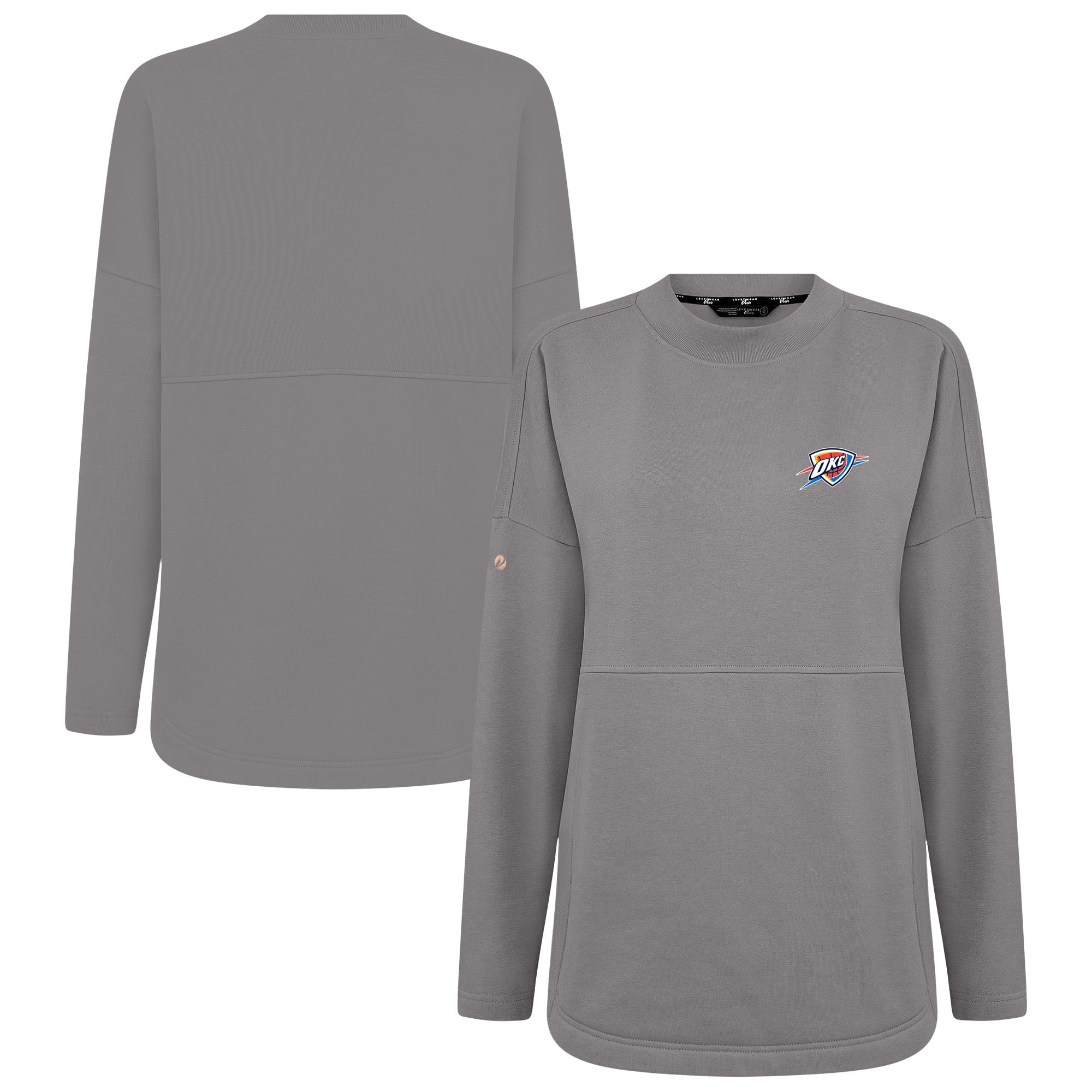 Women's Levelwear Gray Oklahoma City Thunder Beaudry Pullover Sweatshirt