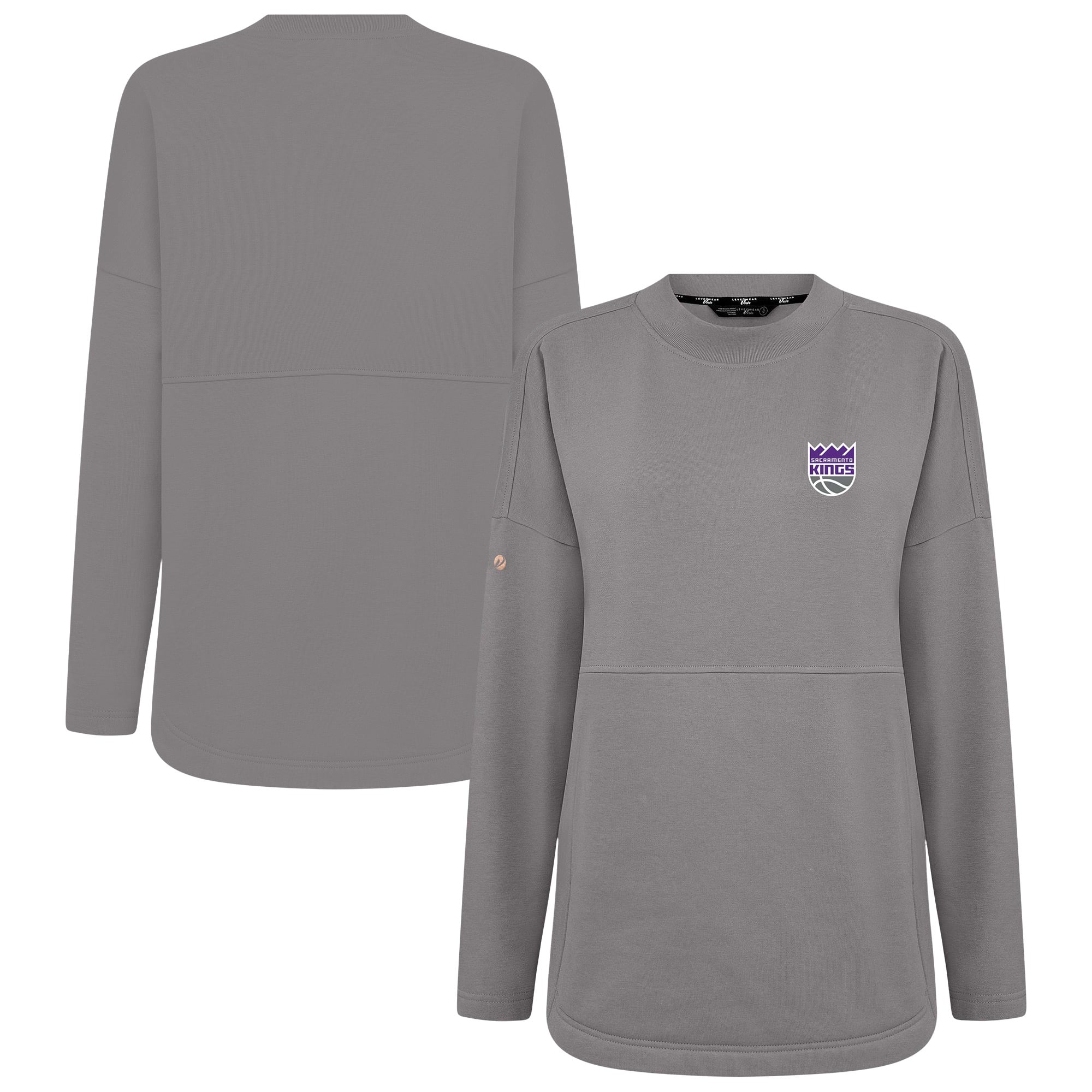 Women's Levelwear Gray Sacramento Kings Beaudry Pullover Sweatshirt
