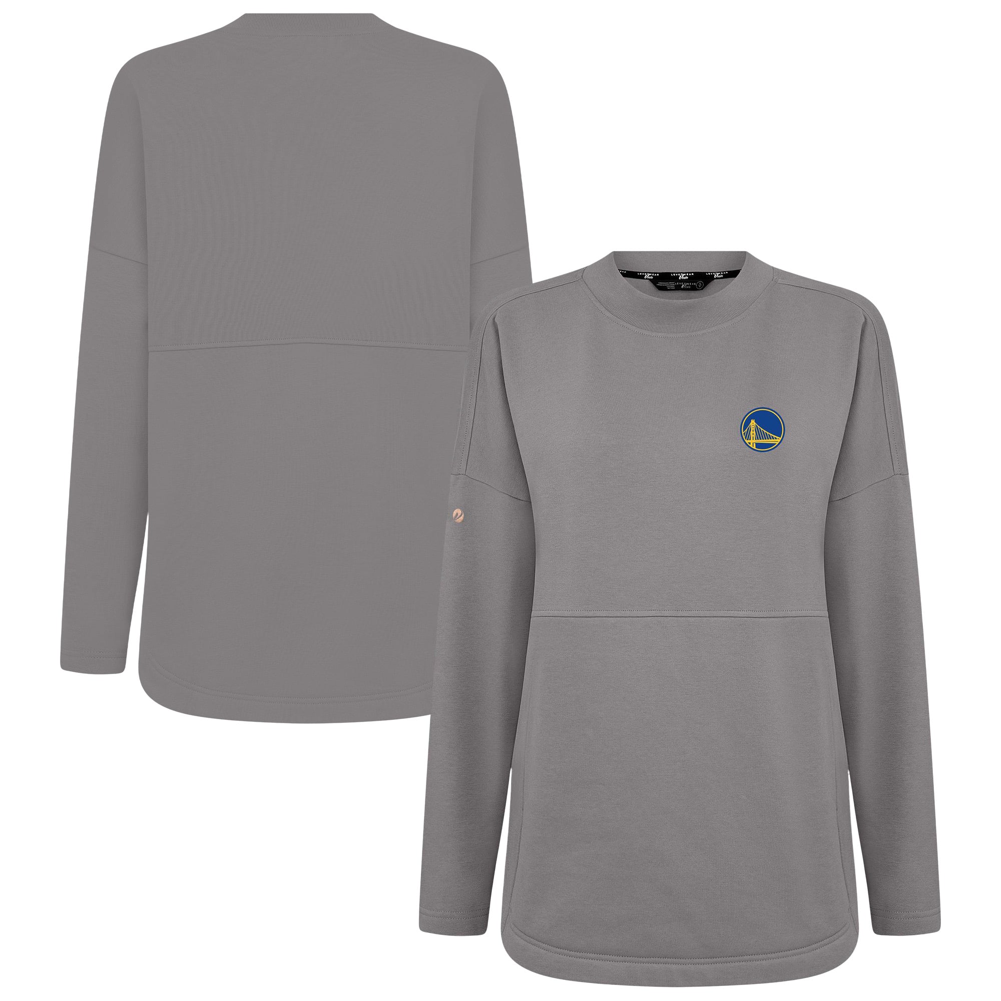 Women's Levelwear Gray Golden State Warriors Beaudry Pullover Sweatshirt
