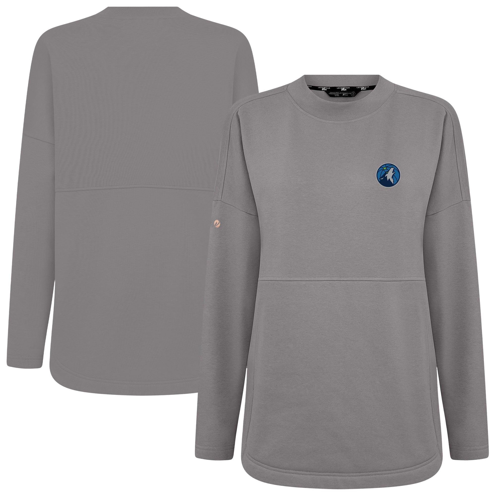 Women's Levelwear Gray Minnesota Timberwolves Beaudry Pullover Sweatshirt