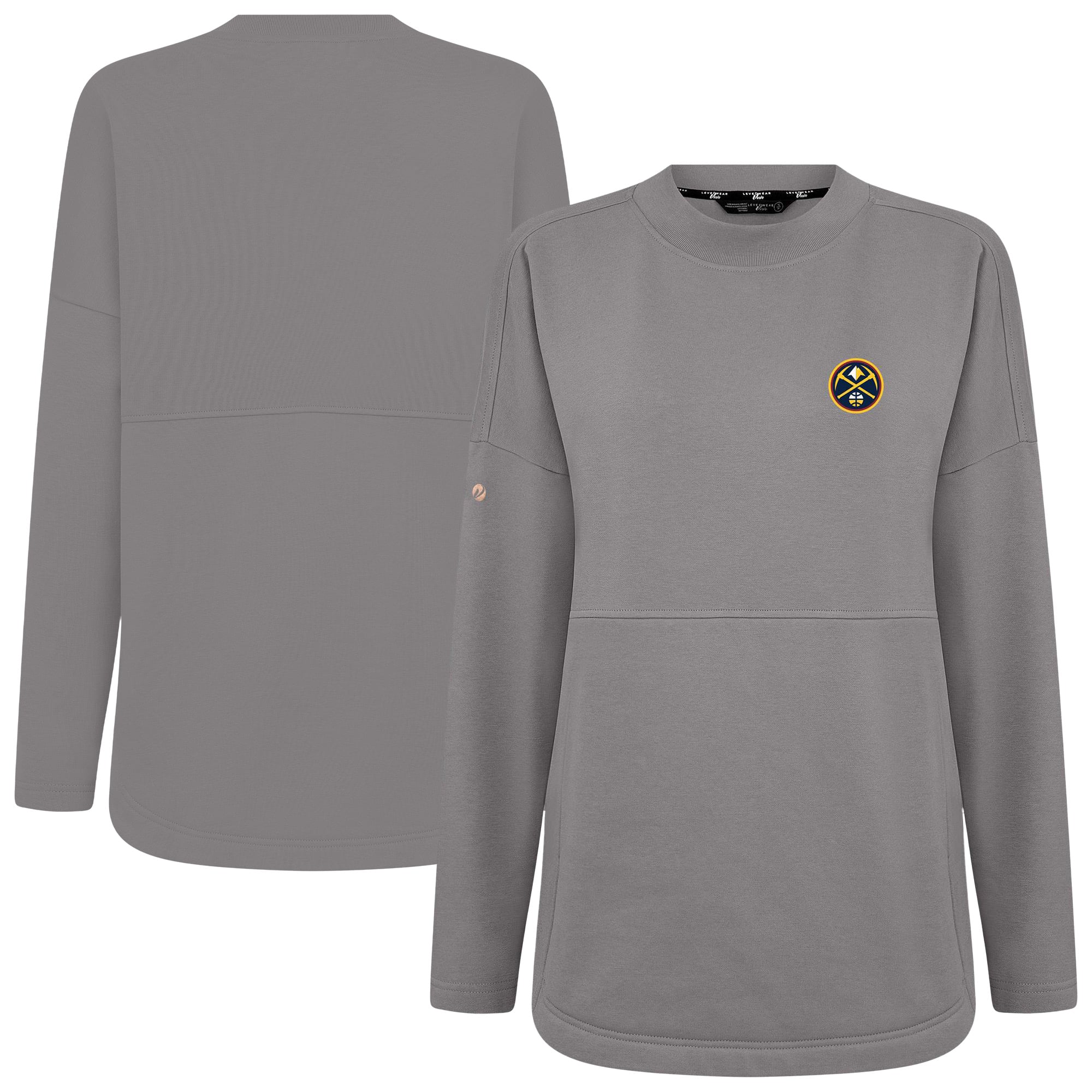 Women's Levelwear Gray Denver Nuggets Beaudry Pullover Sweatshirt