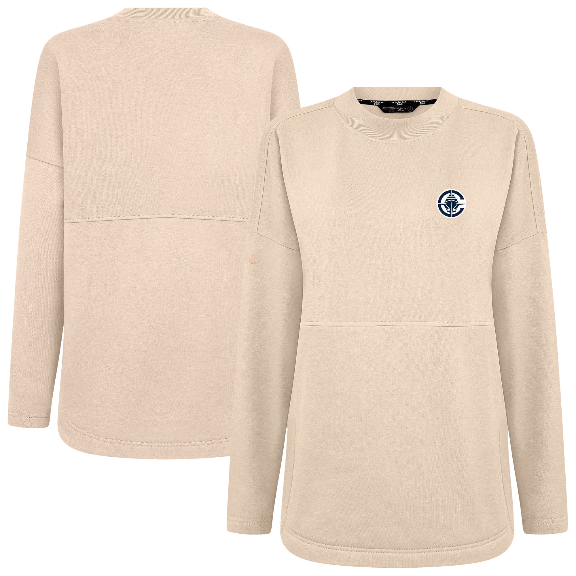 Women's Levelwear Khaki LA Clippers Beaudry Pullover Sweatshirt