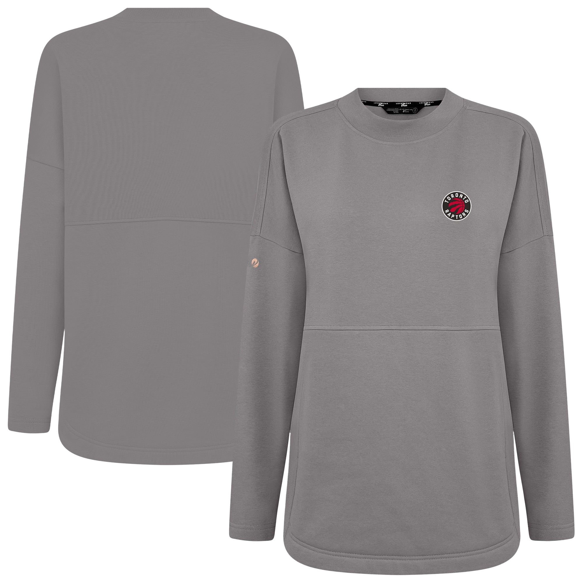 Women's Levelwear Gray Toronto Raptors Beaudry Pullover Sweatshirt