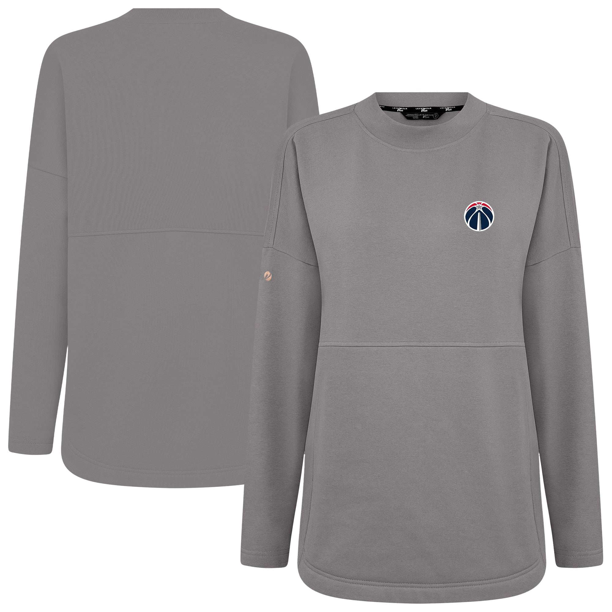 Women's Levelwear Gray Washington Wizards Beaudry Pullover Sweatshirt