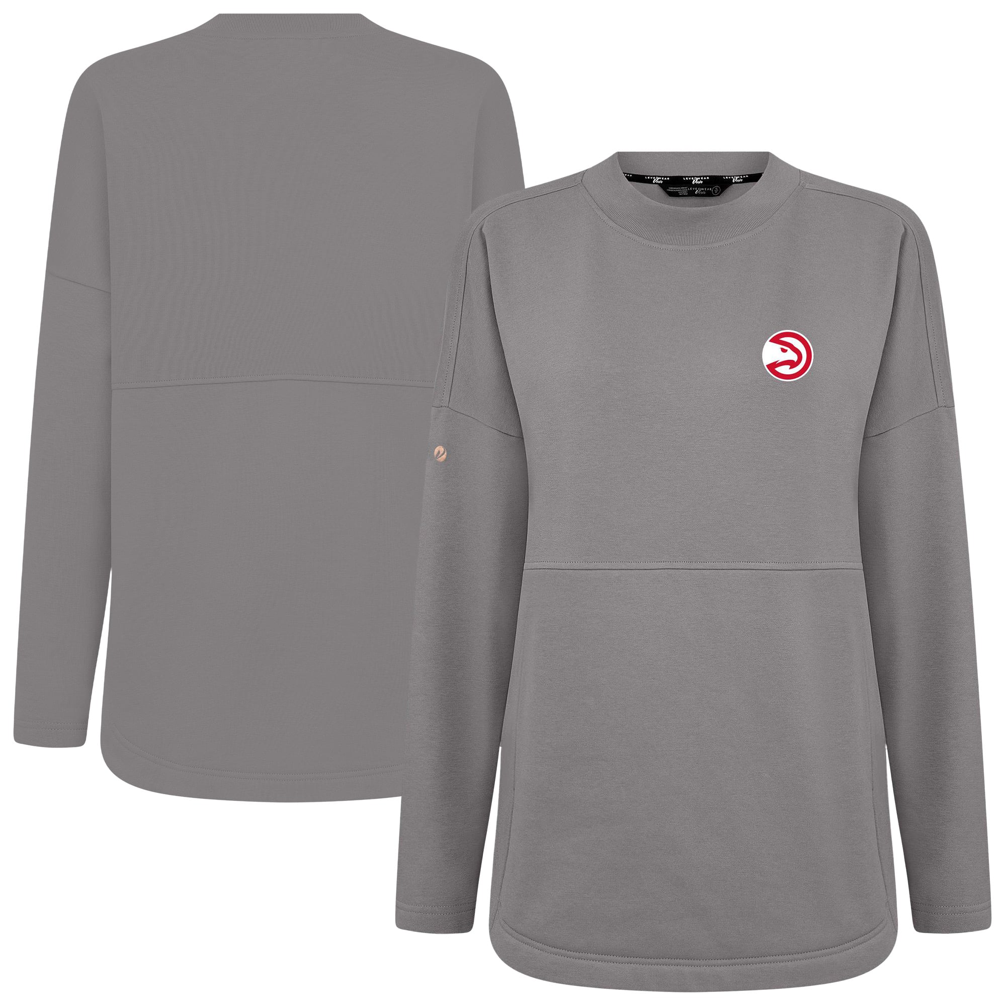 Women's Levelwear Gray Atlanta Hawks Beaudry Pullover Sweatshirt