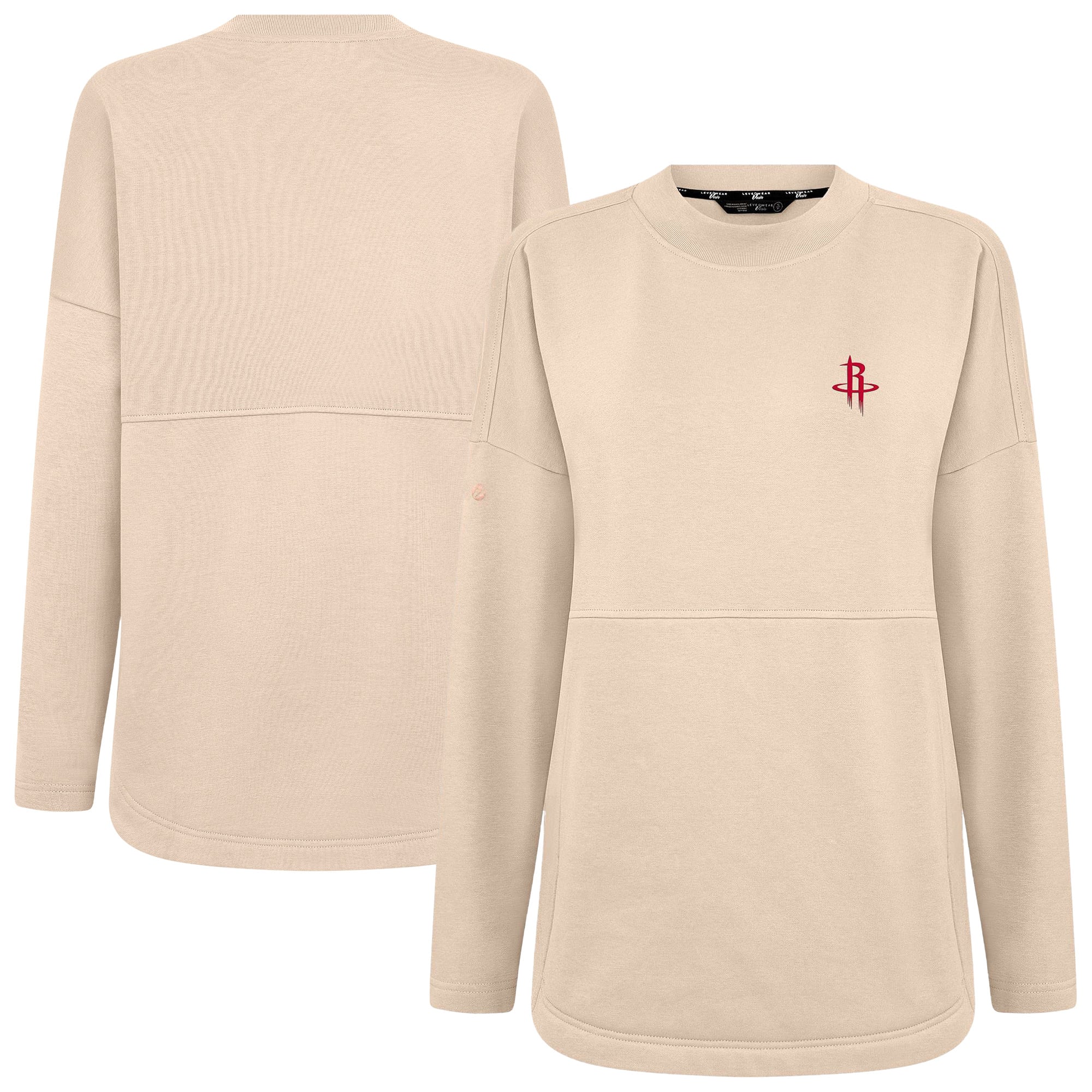 Women's Levelwear Khaki Houston Rockets Beaudry Pullover Sweatshirt