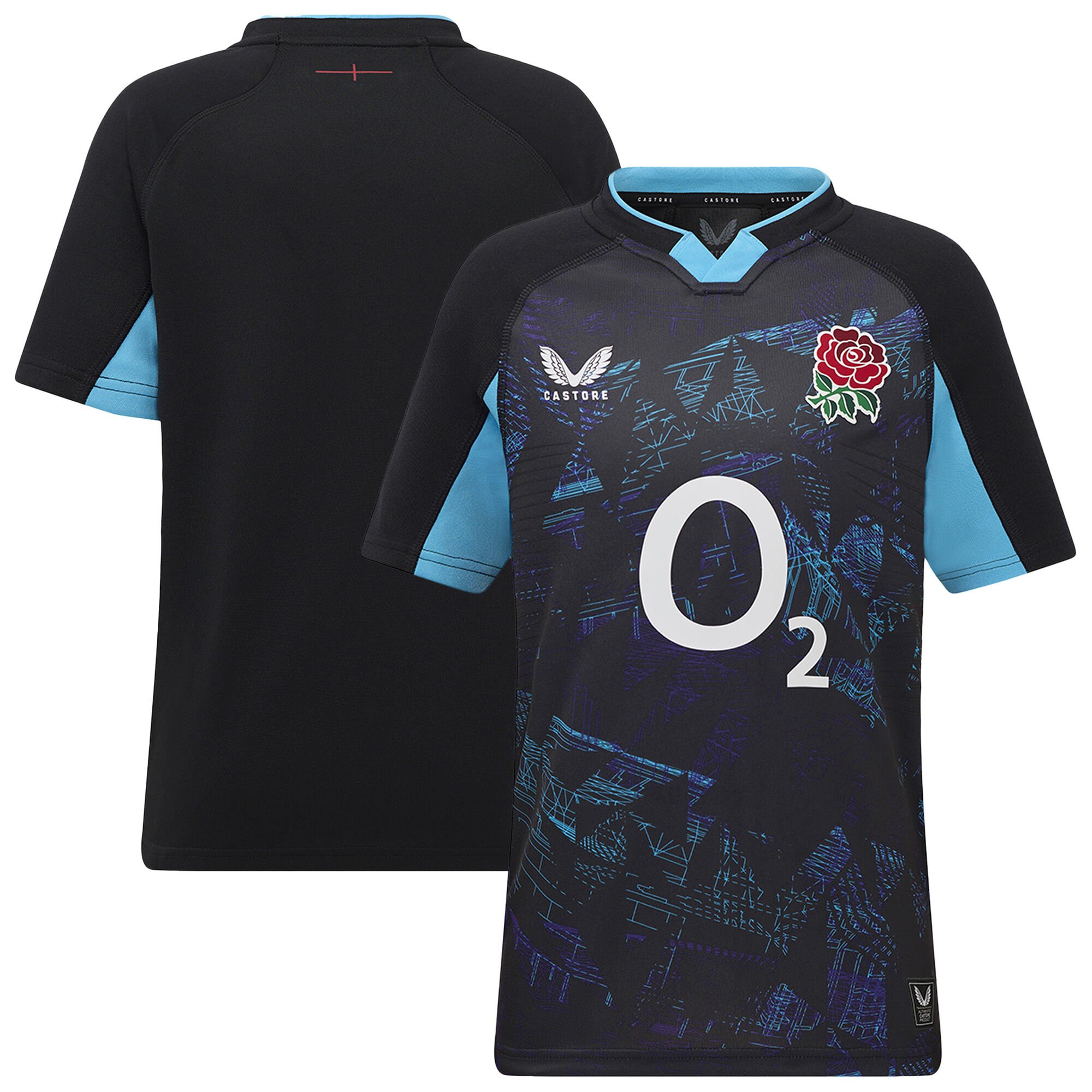 Maglia Alternate Replica England Rugby 2025/26 - Nero - Junior