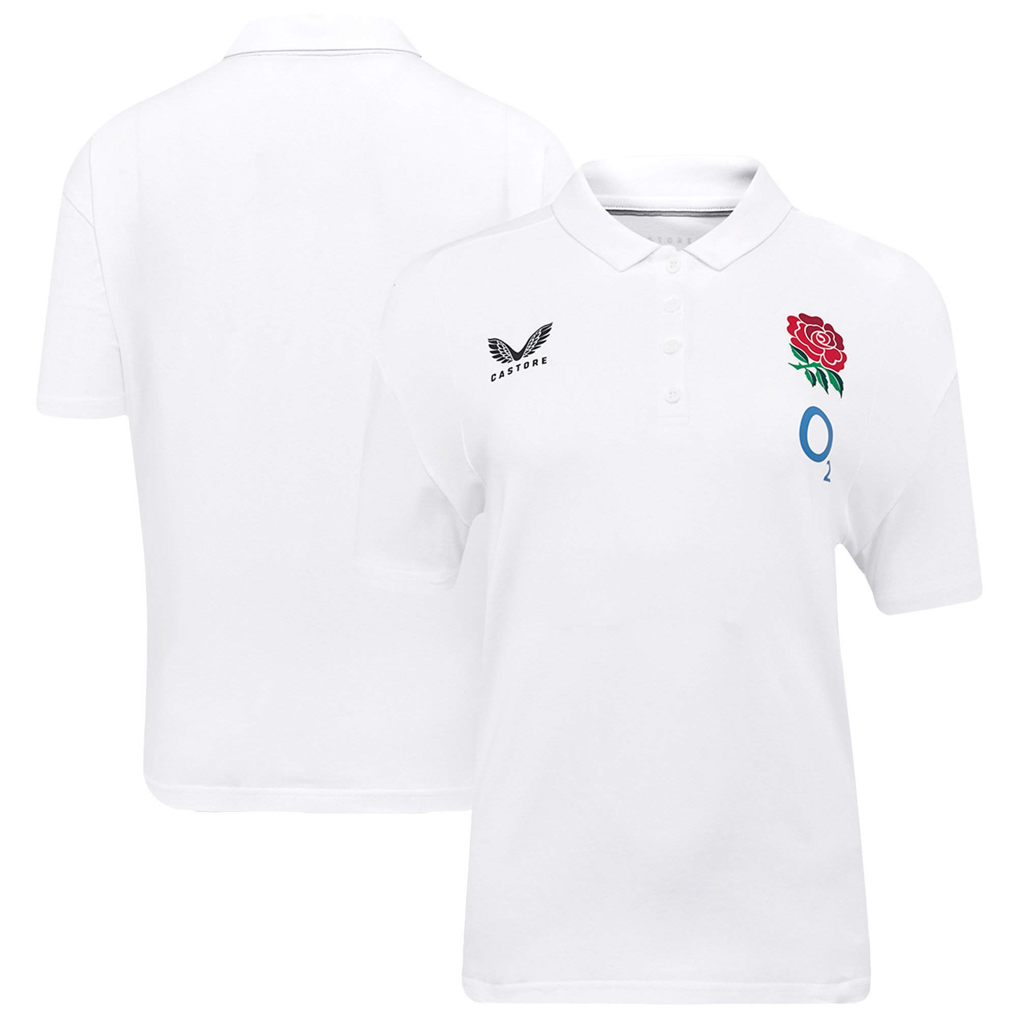 Polo da viaggio England Rugby a maniche corte - Bianco - Donna