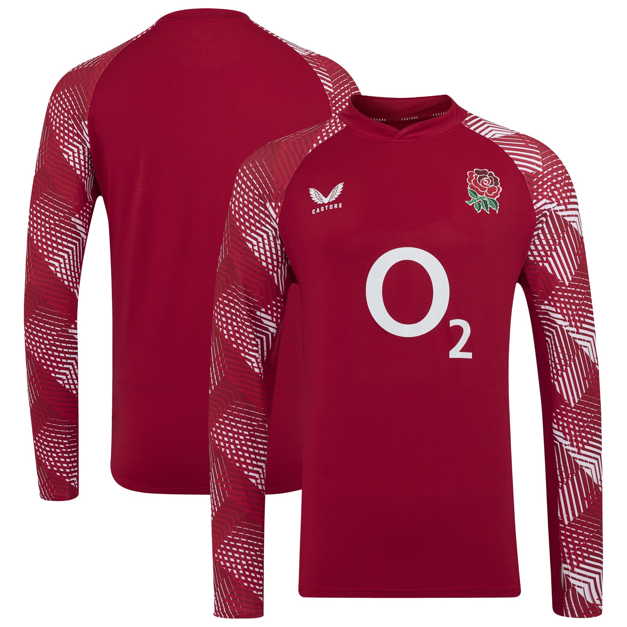 England Rugby Pre Match Drill Long Sleeve Top - Mens