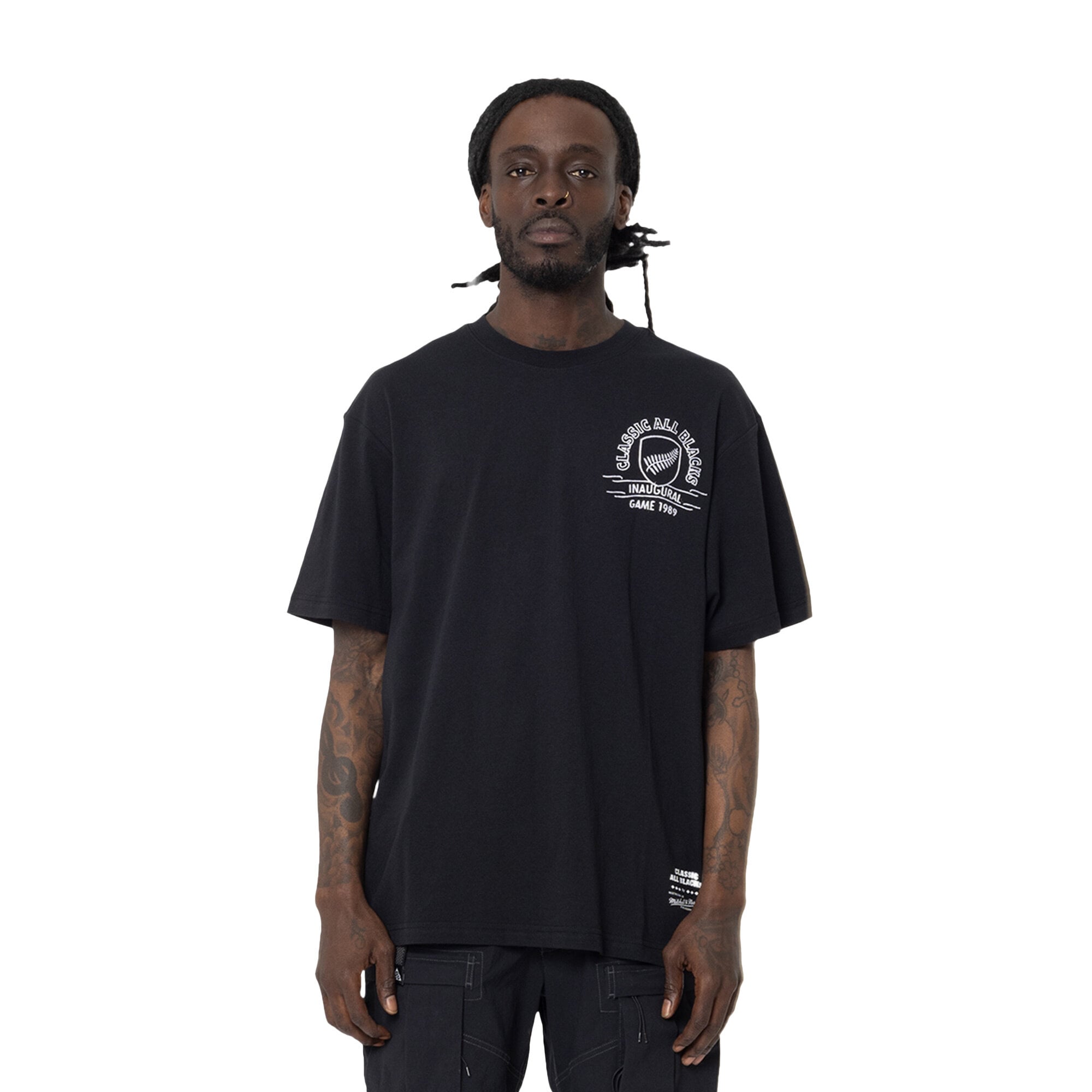 T-shirt Classic All Blacks x Mitchell & Ness Silver Fern - Nera