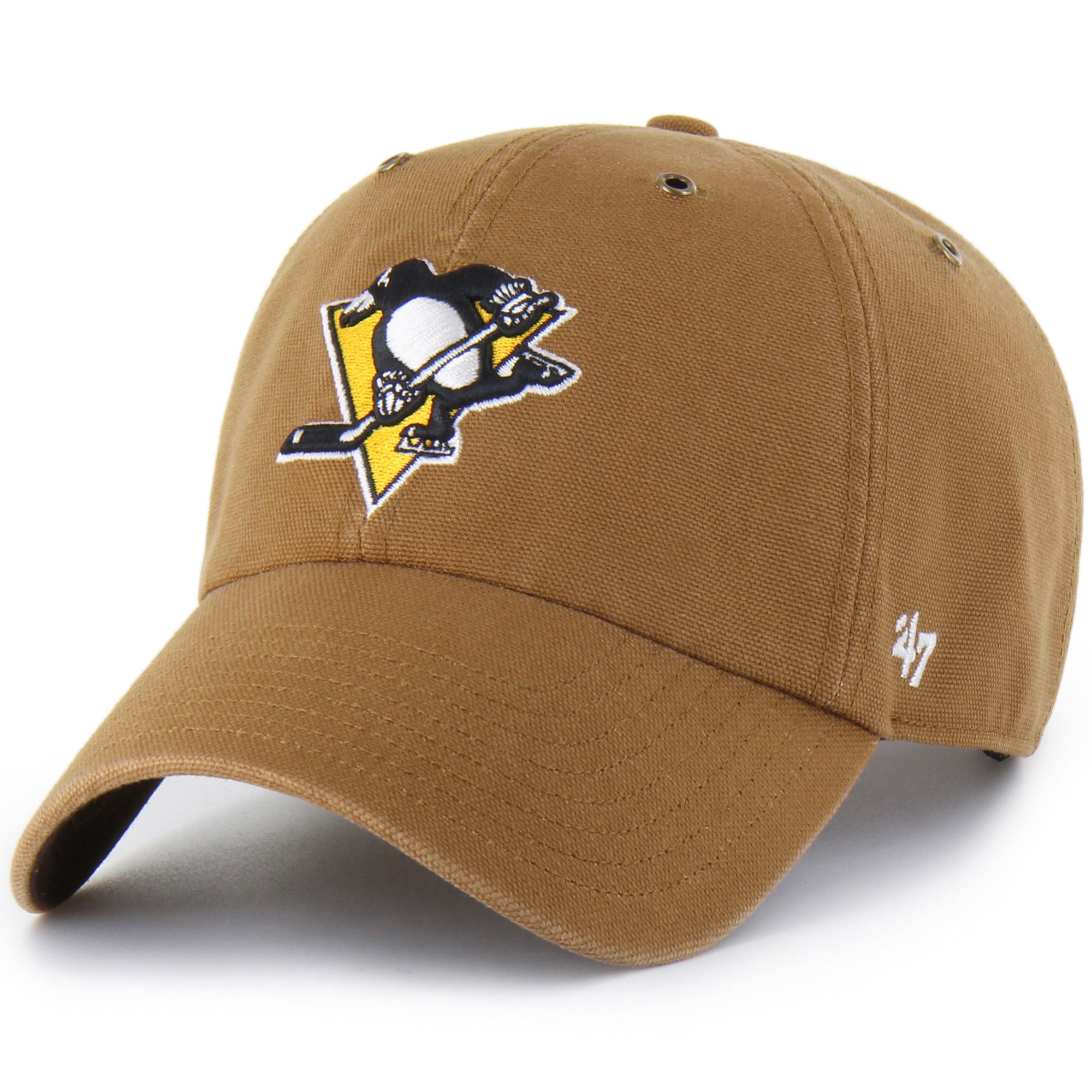 Men's Carhartt x '47 Brown Pittsburgh Penguins Clean Up Adjustable Hat