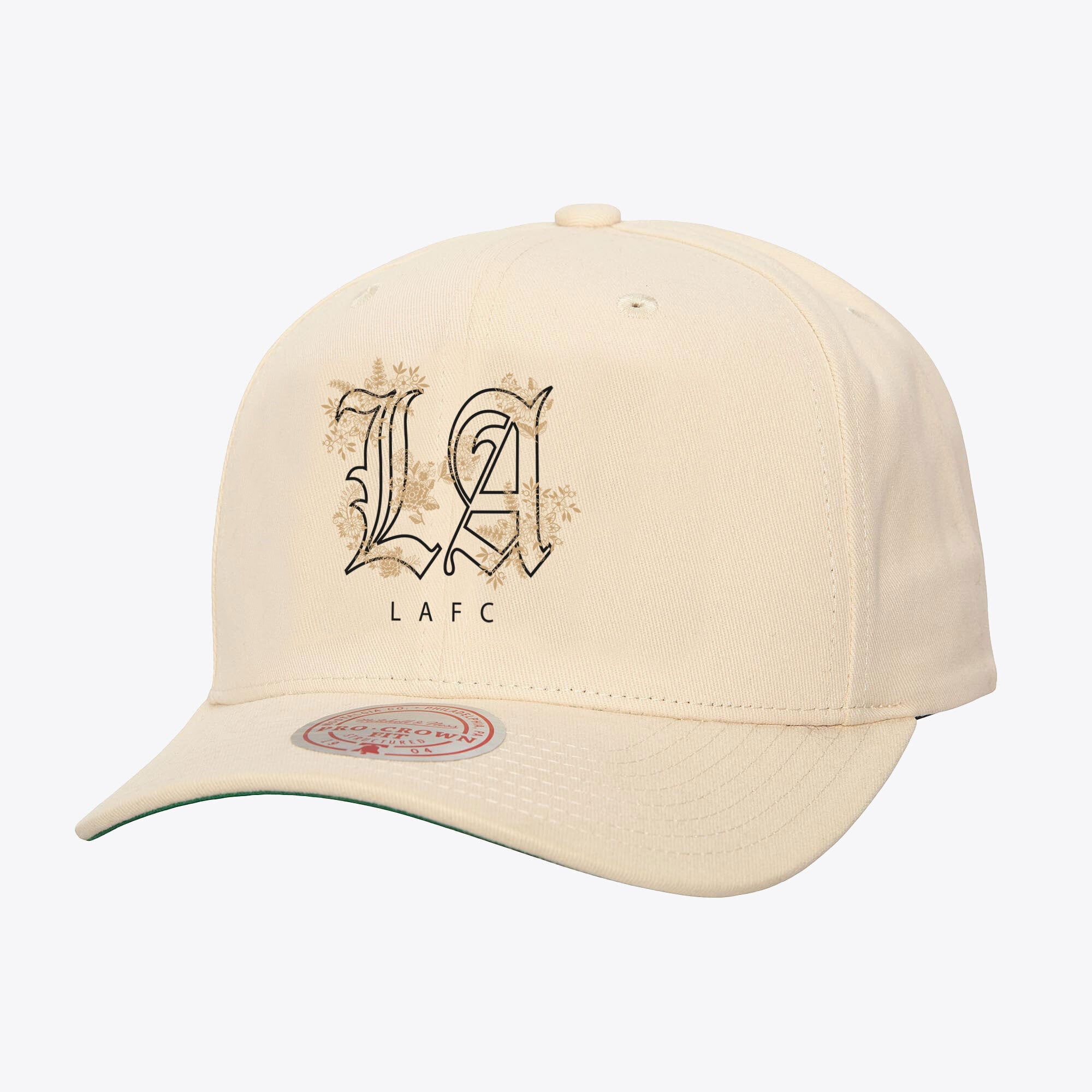 Unisex Mitchell & Ness Cream LAFC Playmaker Pro Pinch Snapback Hat