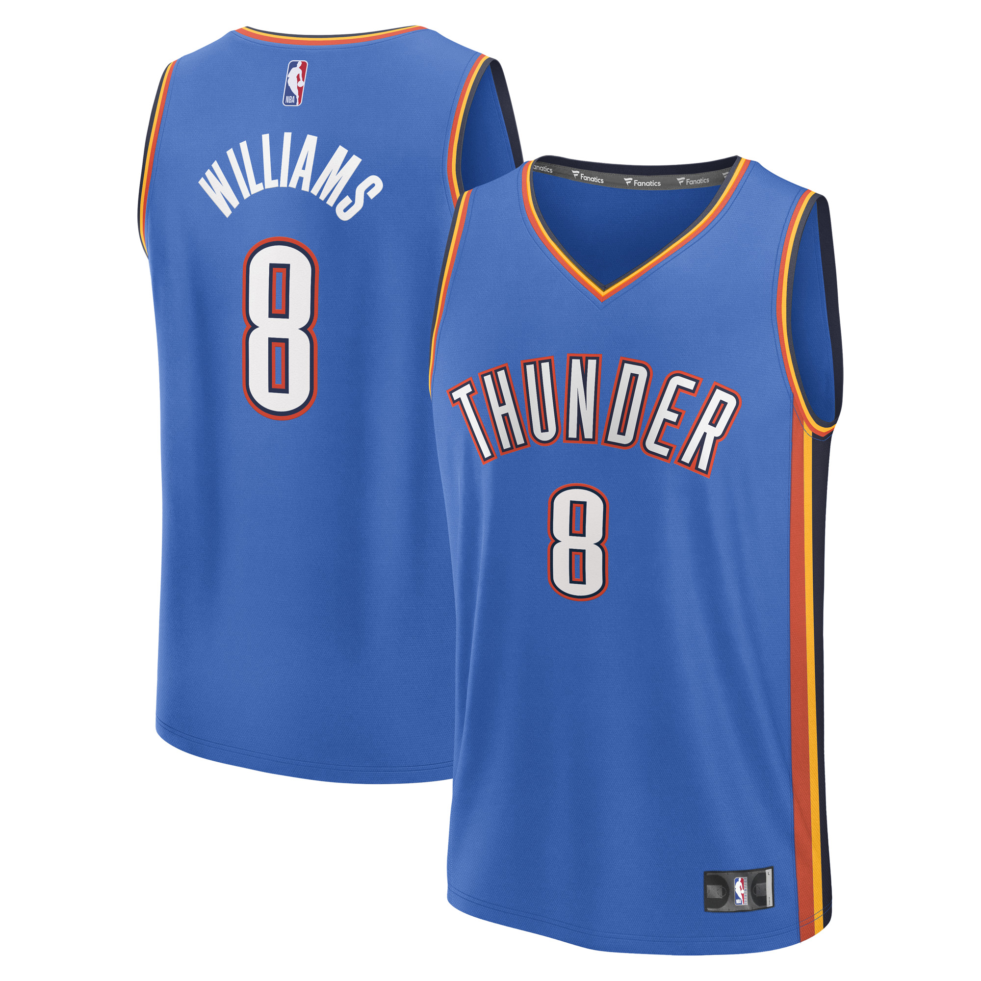 Men's Fanatics Jalen Williams Blue Oklahoma City Thunder Fast Break Replica Player Jersey - Icon Edition