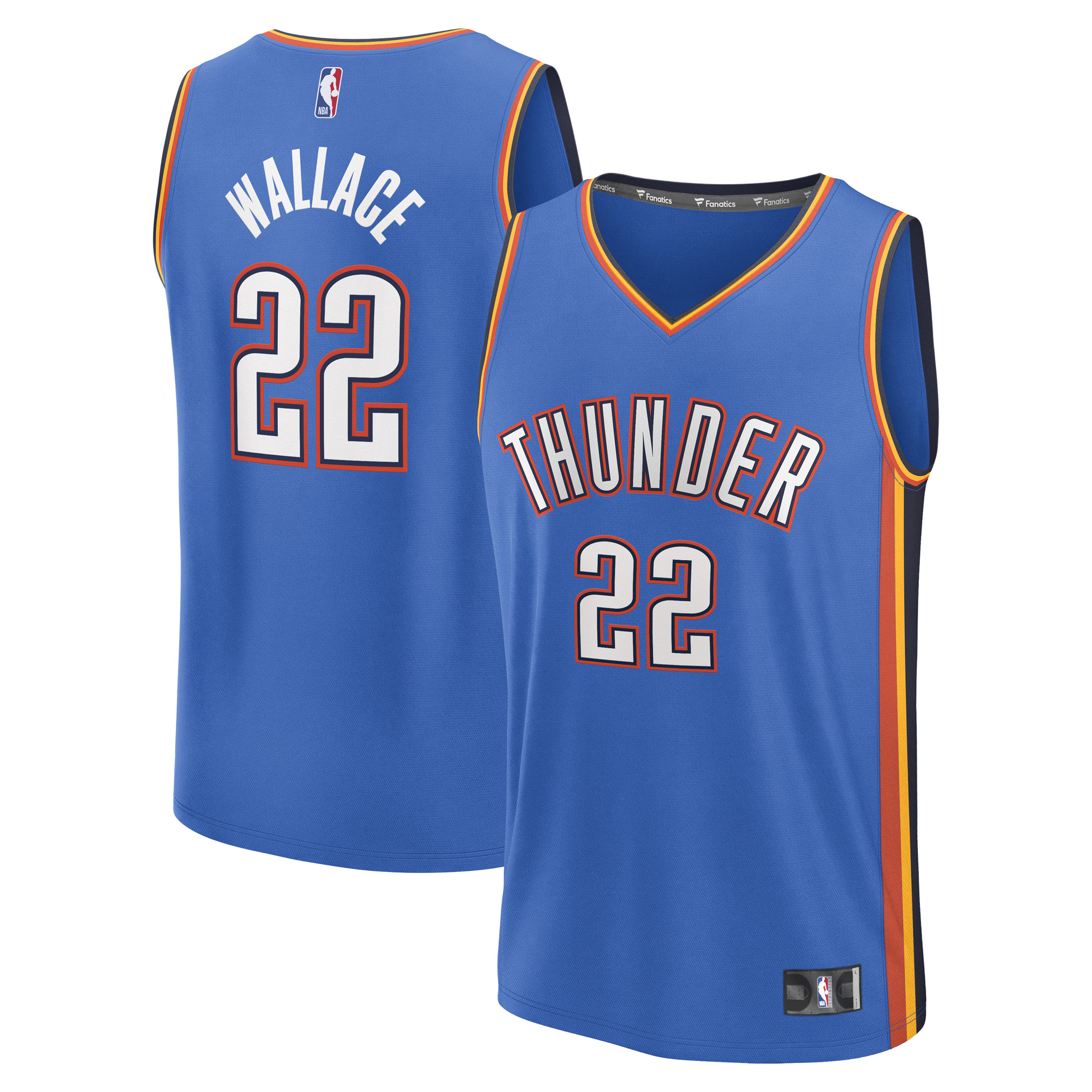 Men's Fanatics Cason Wallace Blue Oklahoma City Thunder Fast Break Replica Player Jersey - Icon Edition