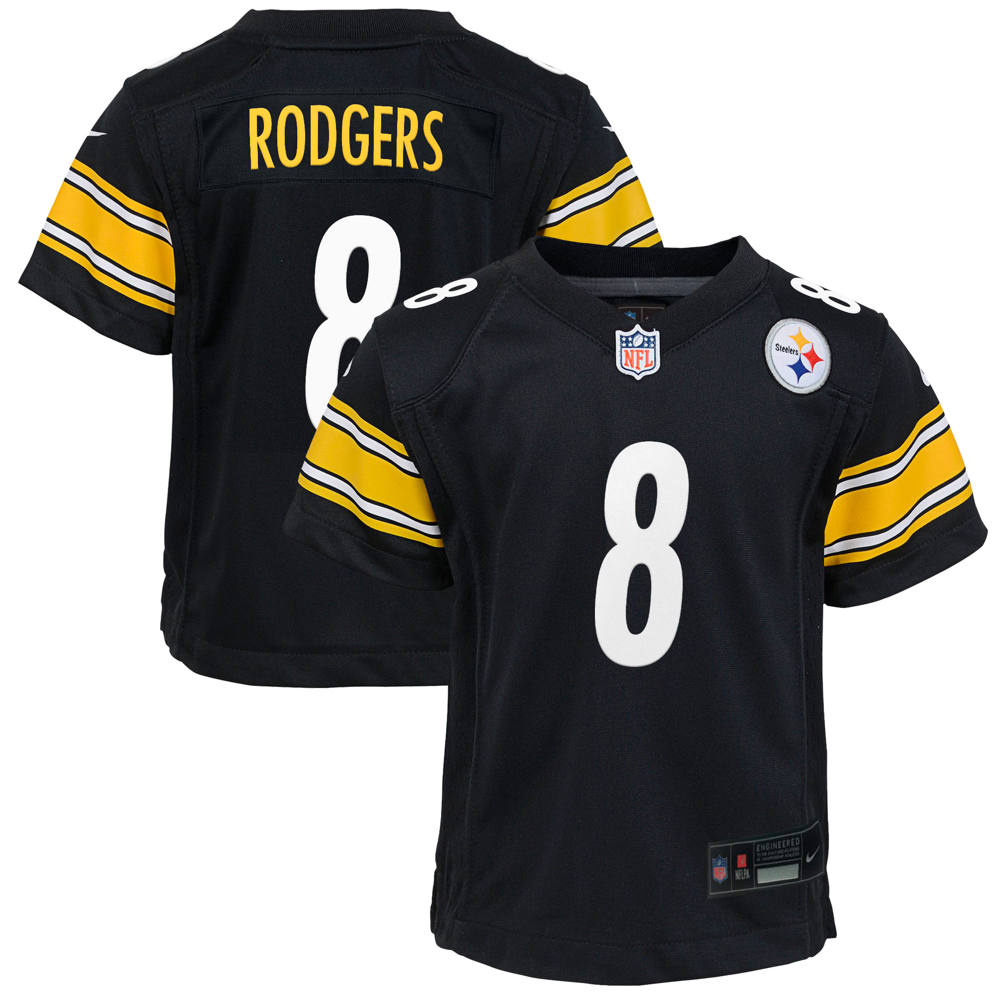 Youth Nike Aaron Rodgers Black Pittsburgh Steelers Game Jersey