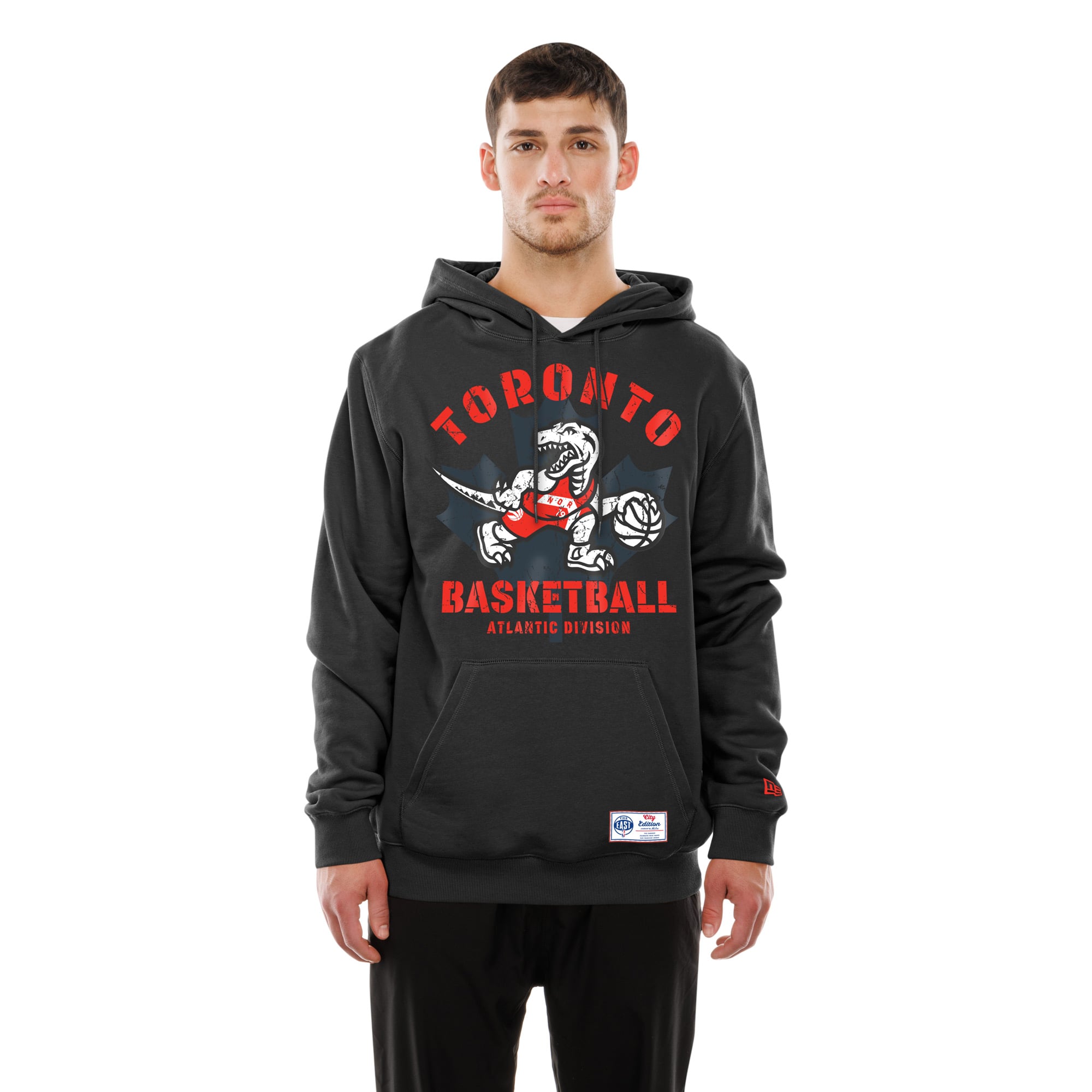 Men's New Era  Black Toronto Raptors City Edition Fleece Hoodie