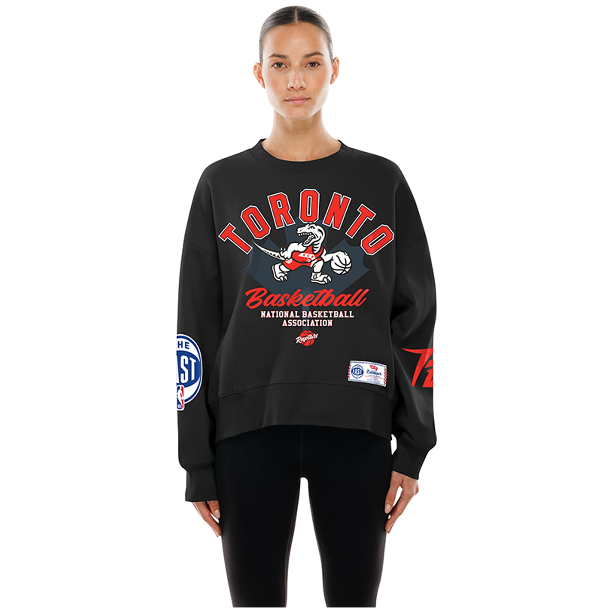 Women's New Era Black Toronto Raptors City Edition Oversized Sweatshirt