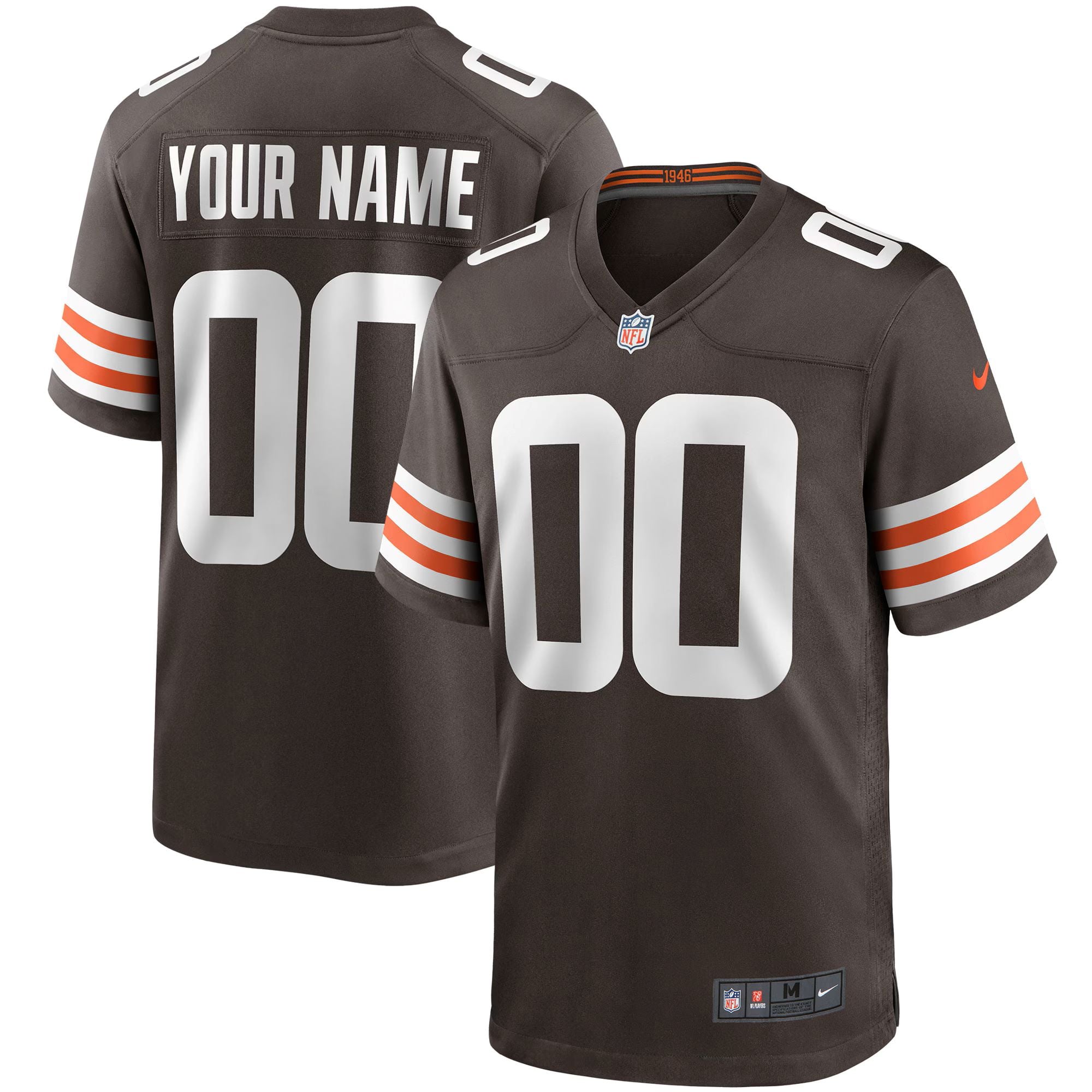Maglia da gioco in casa Nike Cleveland Browns personalizzata - Uomo