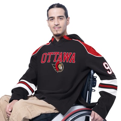 Men's G-III Sports by Carl Banks  Black Ottawa Senators Adaptive Wear Lord Stanley Hooded Long Sleeve Sweatshirt