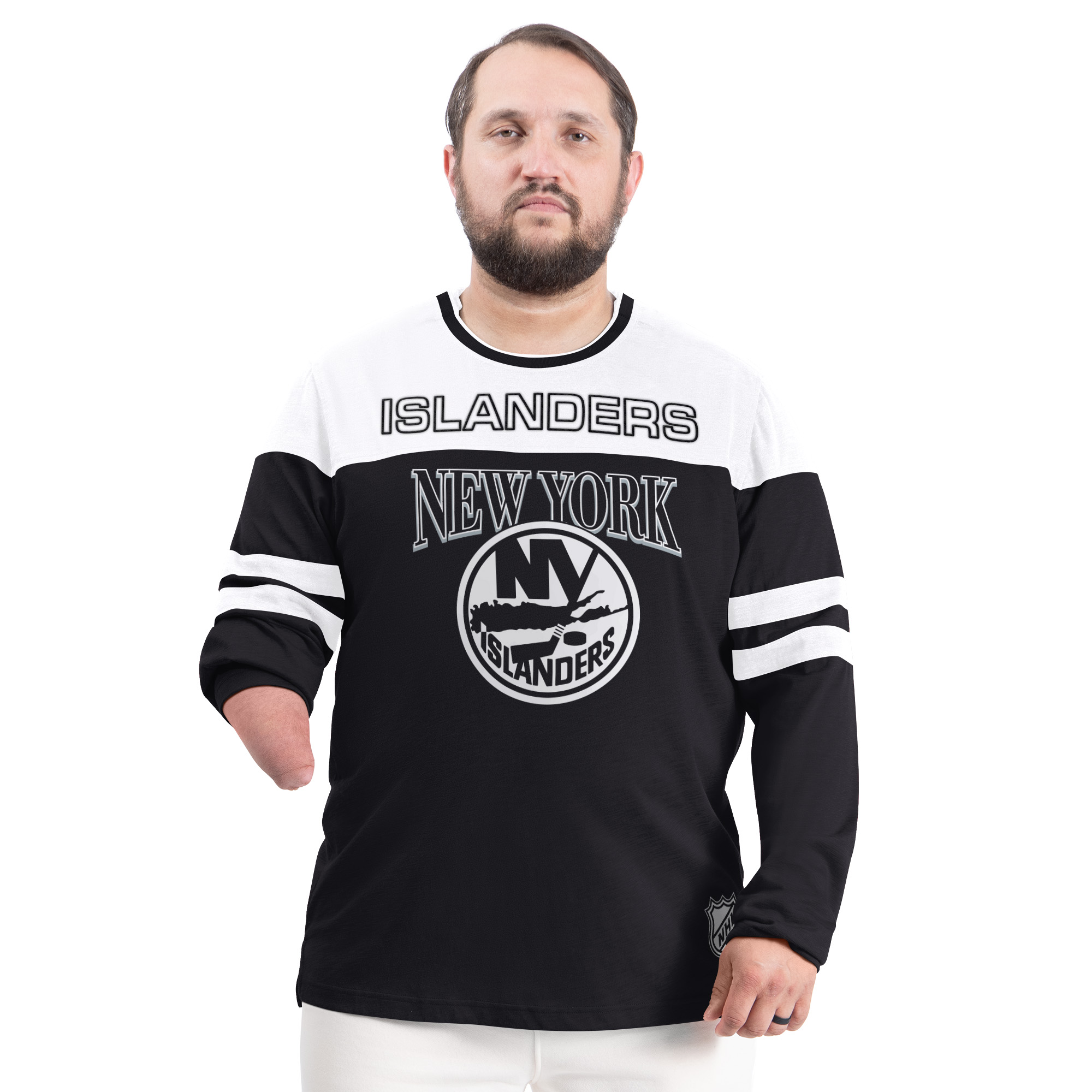 Men’s G-III Sports by Carl Banks Black New York Islanders Adaptive Wear Outlast Durene Long-Sleeve T-Shirt Men’s G-III Sports by Carl Banks Black New York Islanders Adaptive Wear Outlast Durene Long-Sleeve T-Shirt