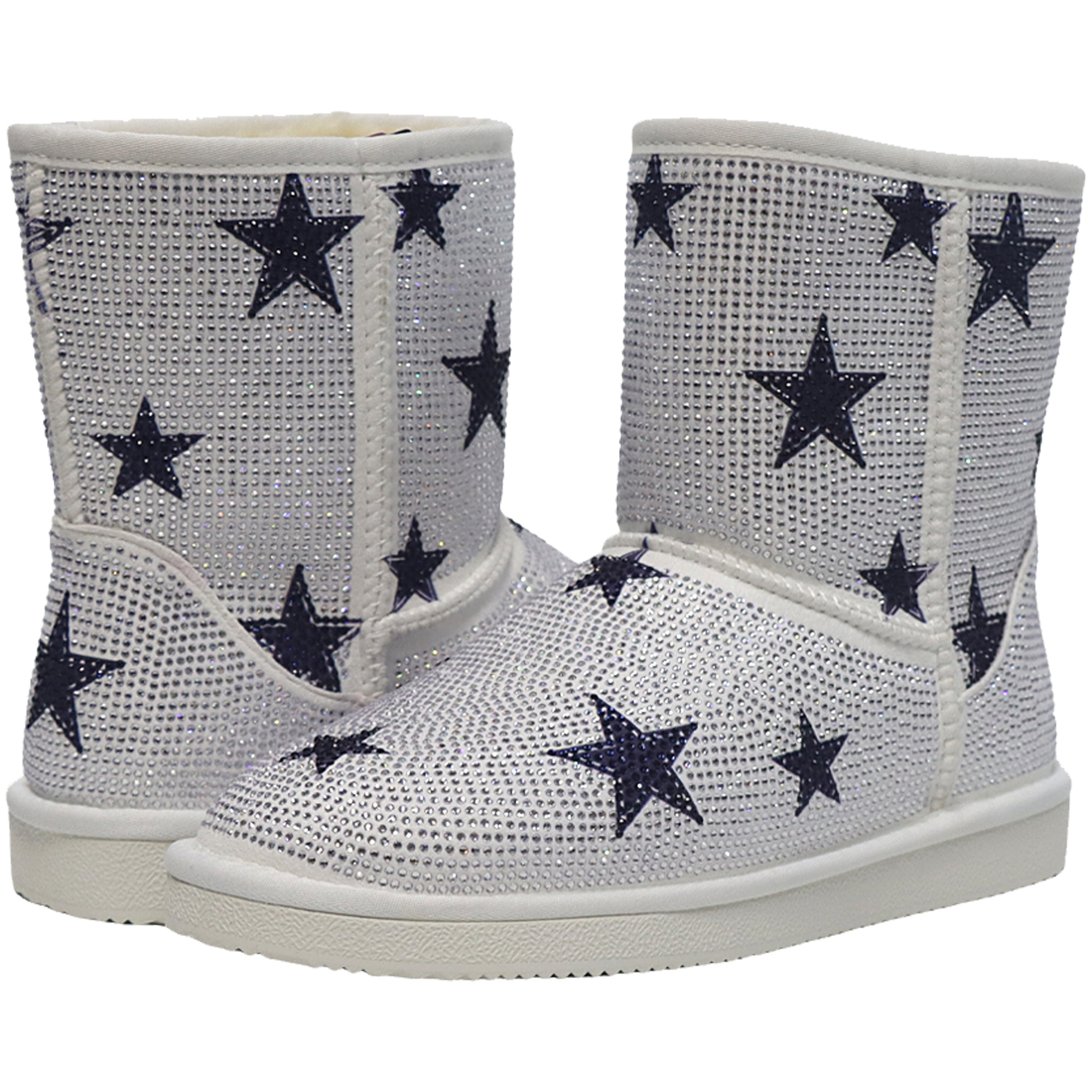 Women's FABGATING by Cuce White Dallas Cowboys Logo Pull on Ankle Boots