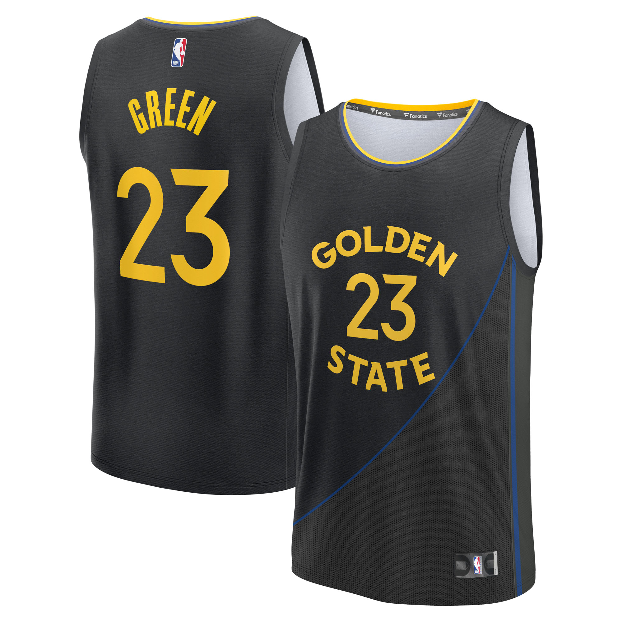 Men's Fanatics Draymond Green Black Golden State Warriors Fast Break Replica Player Jersey - Statement Edition