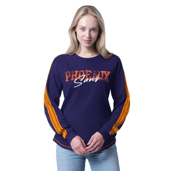Women's G-III 4Her by Carl Banks Purple Phoenix Suns Advantage Tri-Blend Long Sleeve T-Shirt