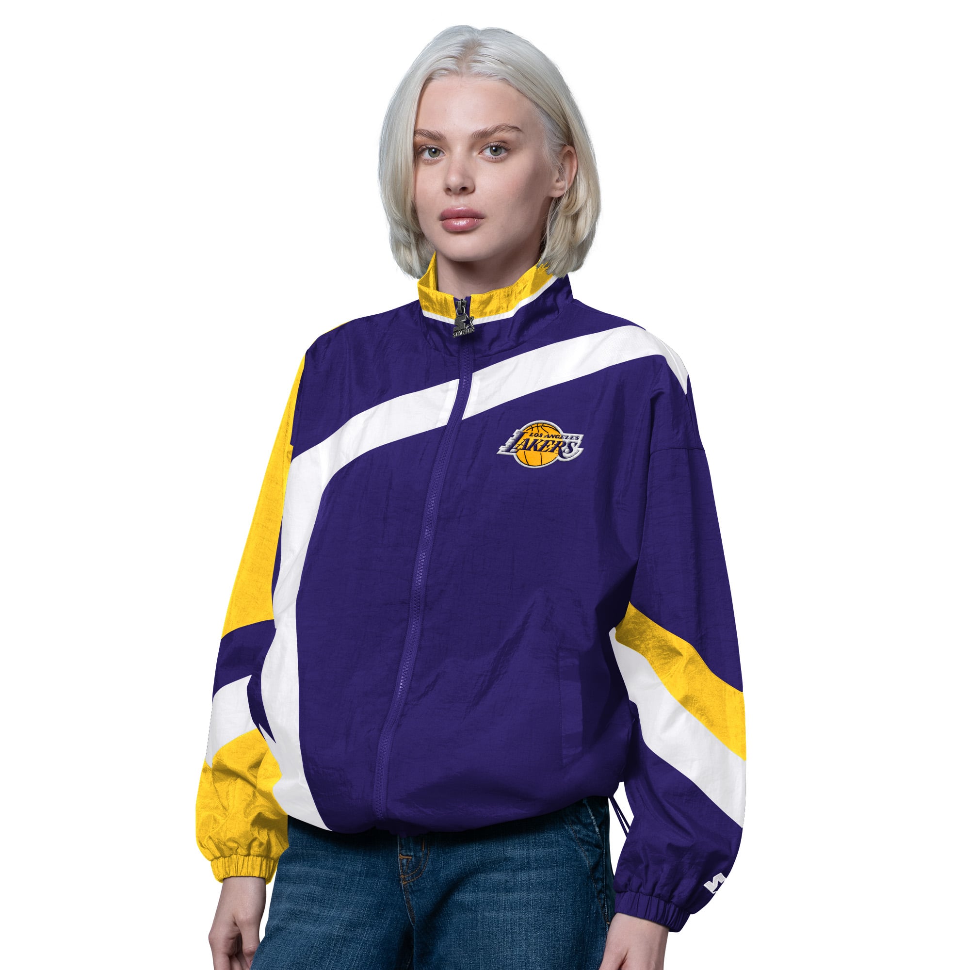 Women's Starter Purple/Gold Los Angeles Lakers 1st Quarter Full-Zip Jacket