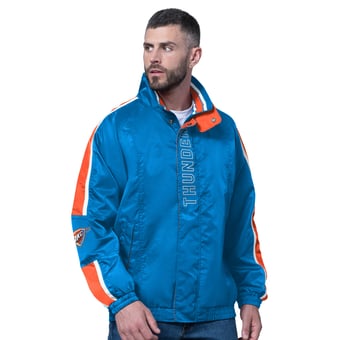 Men's Starter  Blue Oklahoma City Thunder Freestyle Lightweight Full-Zip Jacket