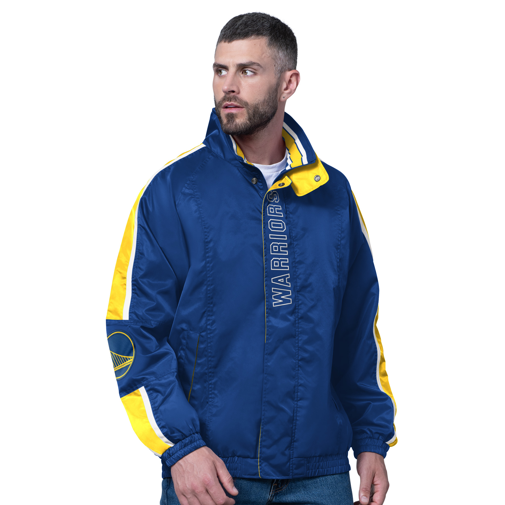 Men's Starter Royal Golden State Warriors Freestyle Lightweight Full-Zip Jacket