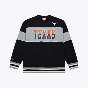 Men's Mitchell & Ness  Black Texas Longhorns Fleece Sweatshirt