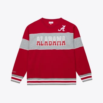 Men's Mitchell & Ness  Crimson Alabama Crimson Tide Fleece Sweatshirt
