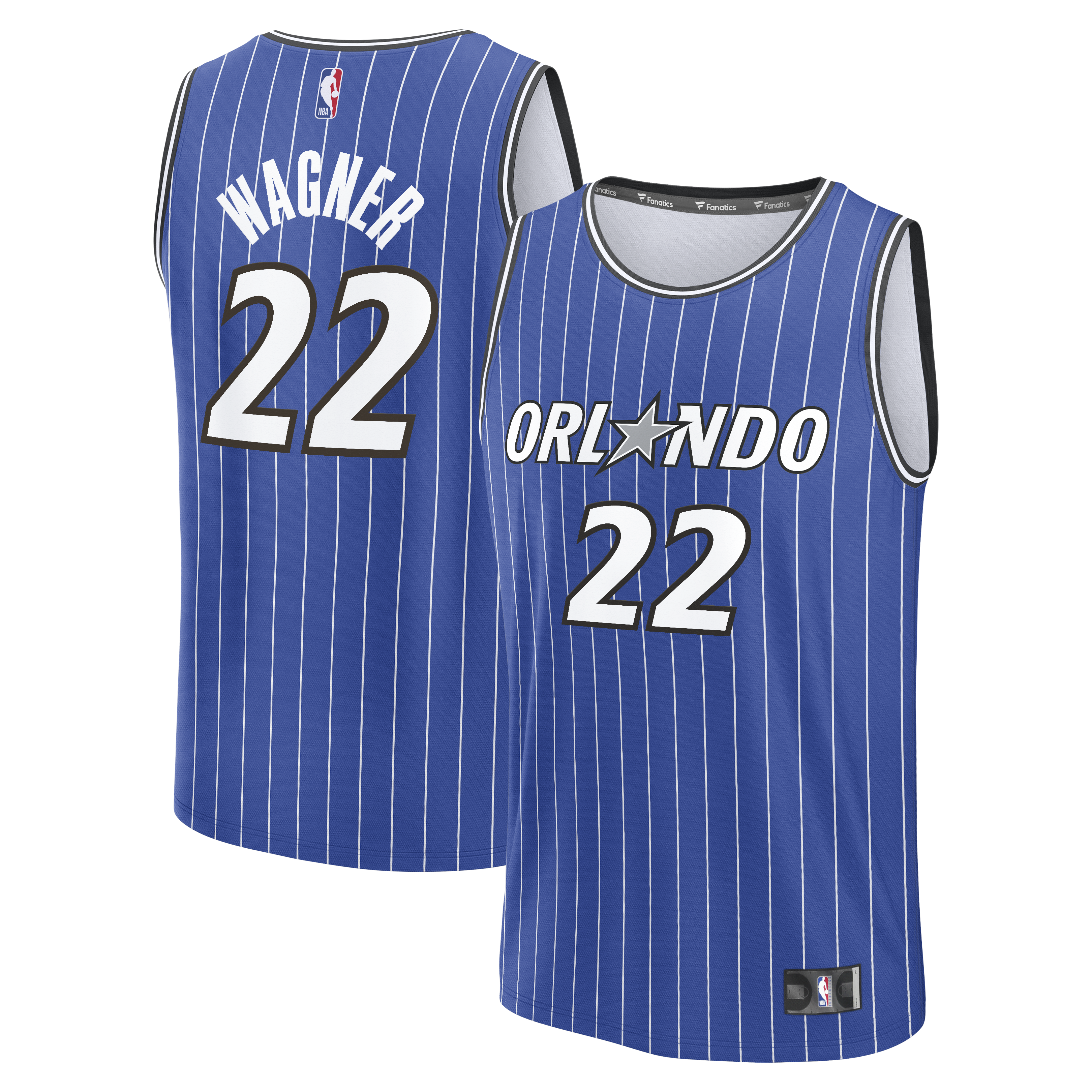 Men's Fanatics Franz Wagner Blue Orlando Magic Fast Break Replica Player Jersey - Icon Edition