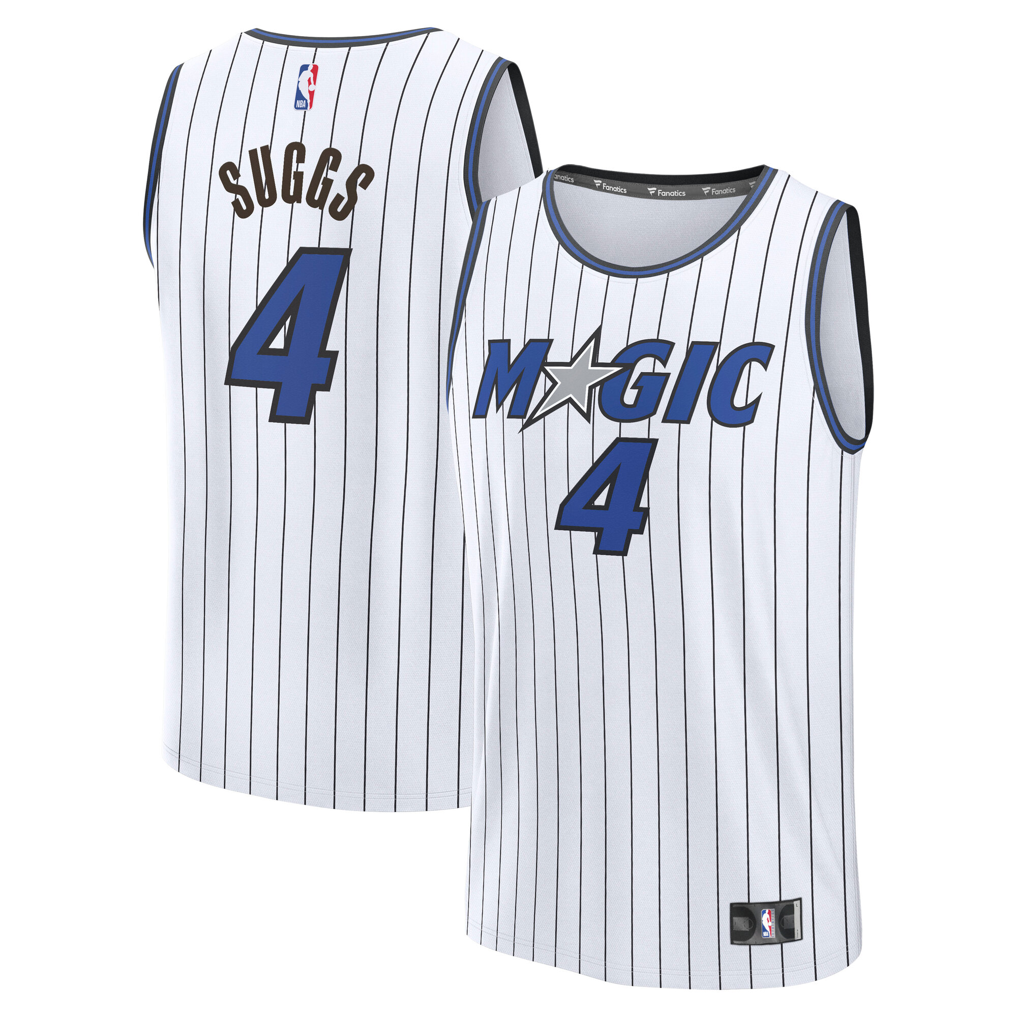 Men's Fanatics Jalen Suggs White Orlando Magic Fast Break Replica Player Jersey - Association Edition