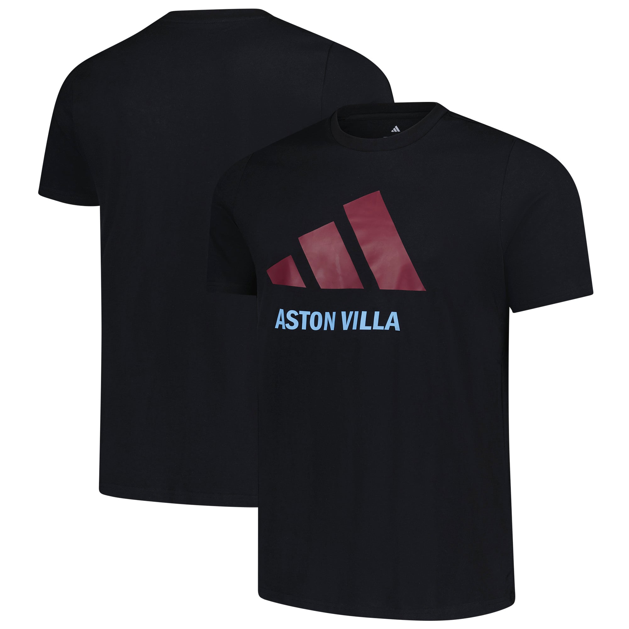 Camiseta con el logotipo gráfico de adidas del Aston Villa - Negra