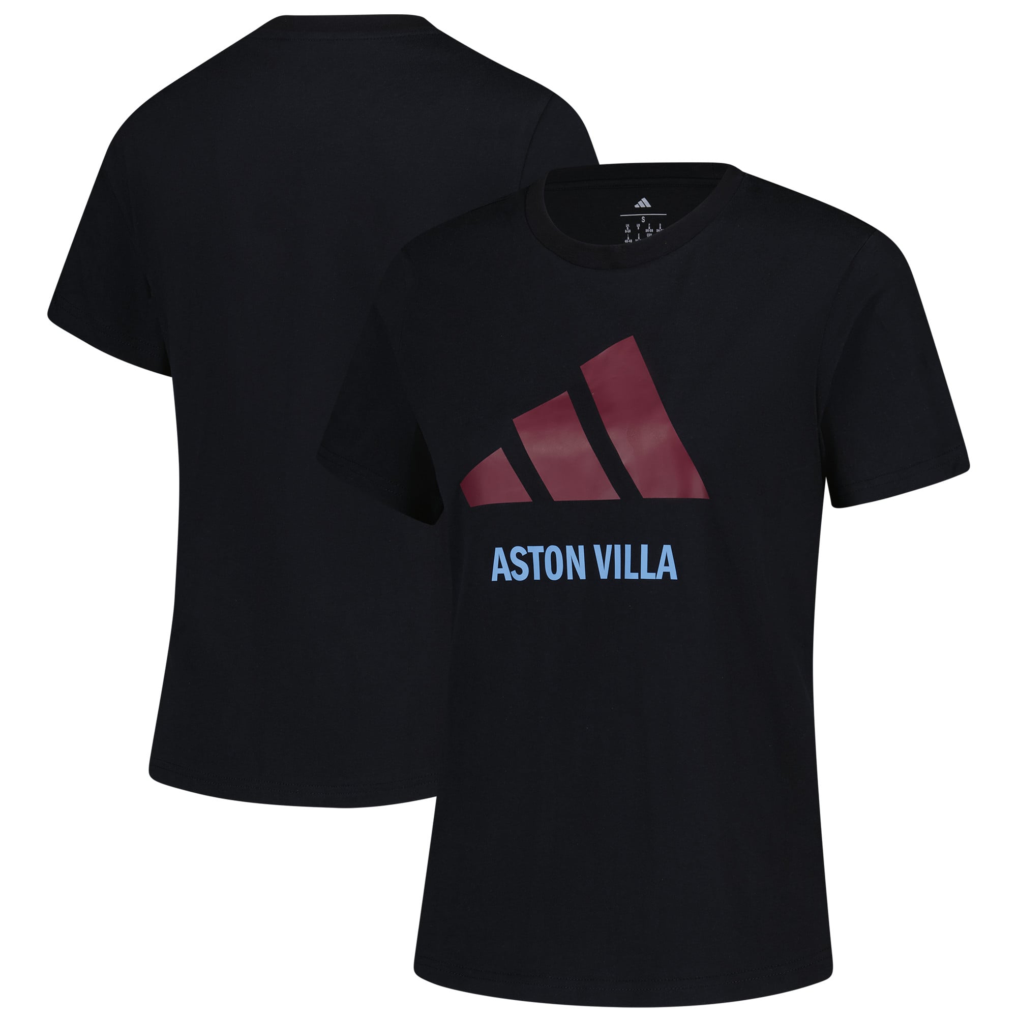 T-shirt adidas avec logo graphique Aston Villa - Noir - Femme