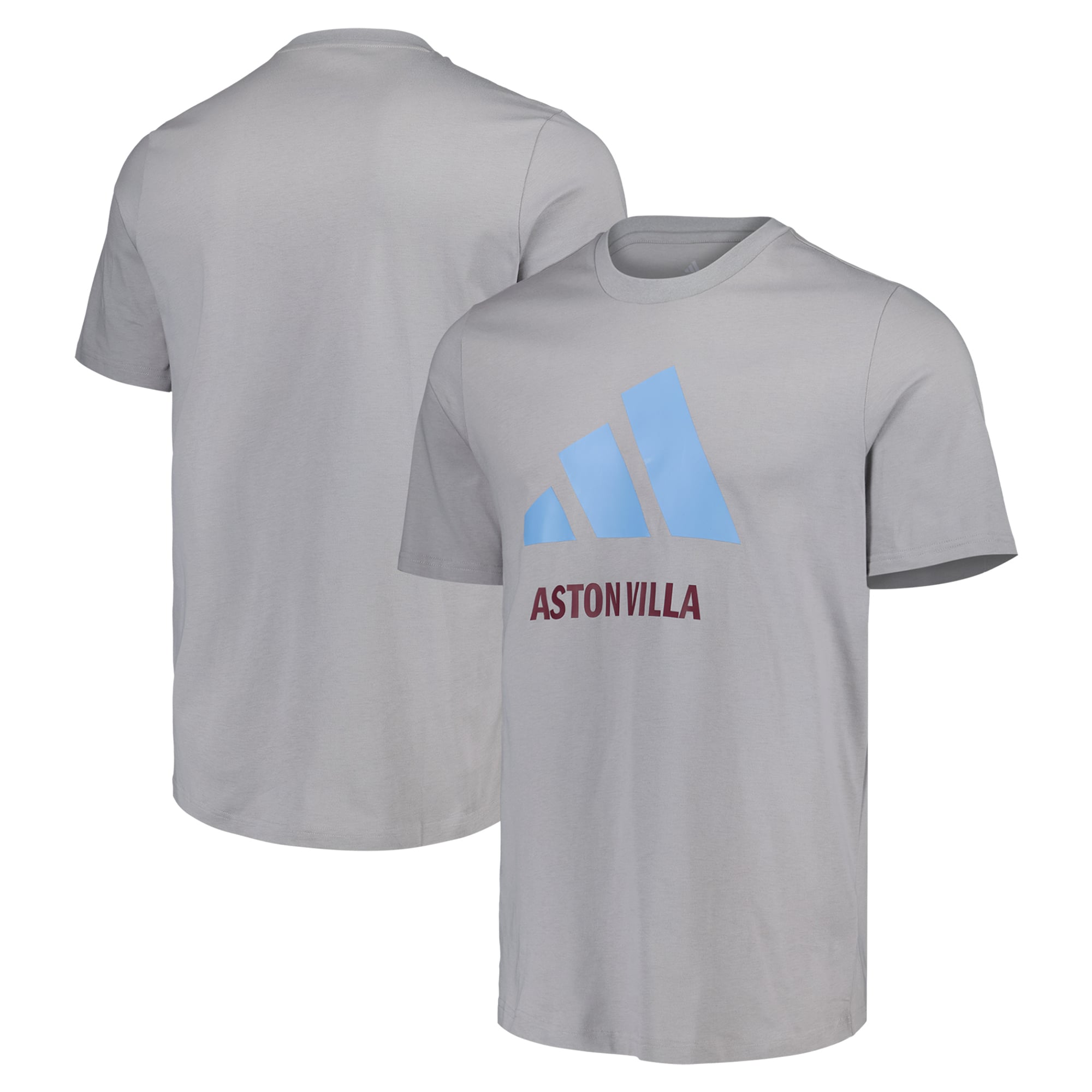 Camiseta con el logotipo gráfico de adidas del Aston Villa - Gris