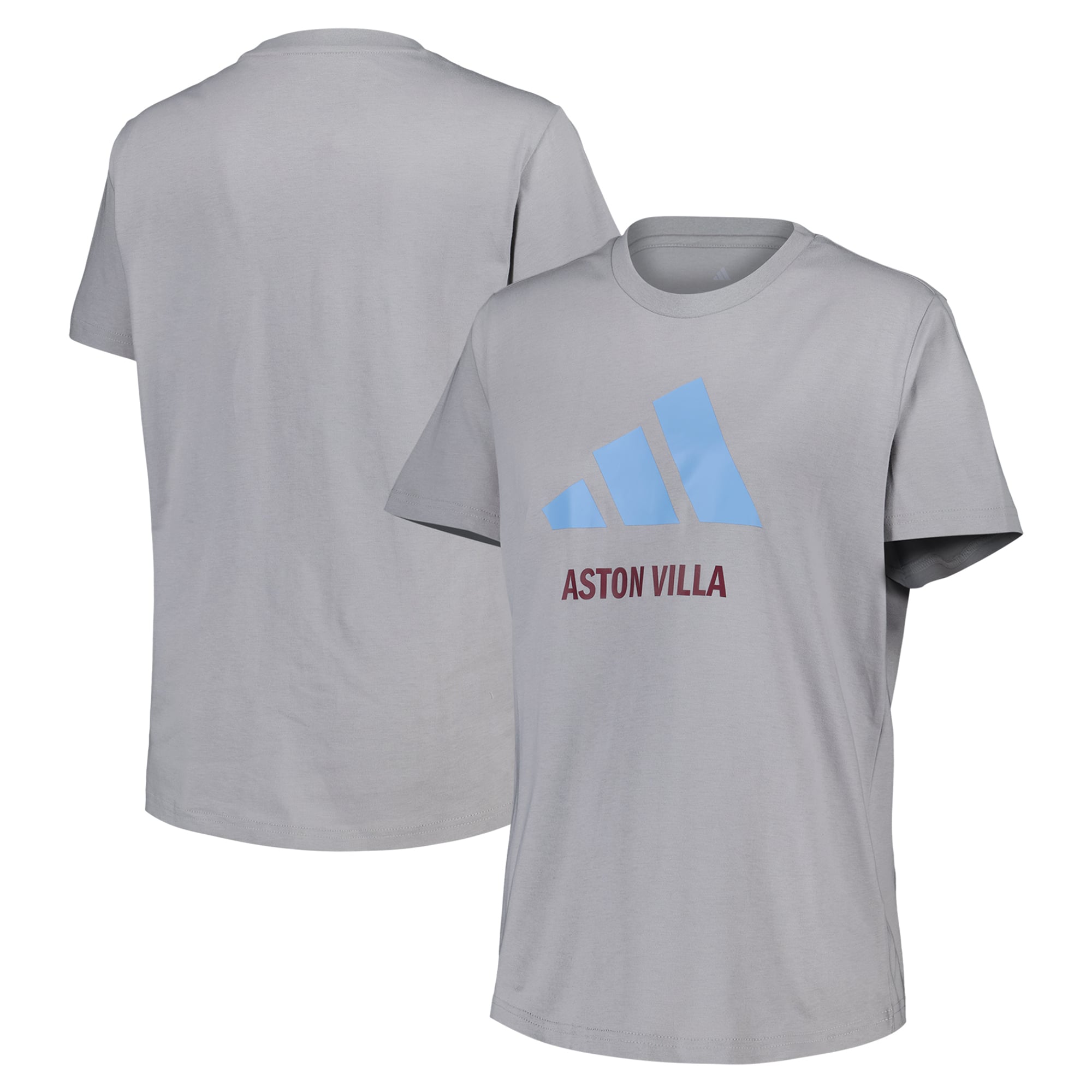 T-shirt adidas avec logo graphique Aston Villa - Gris - Femme