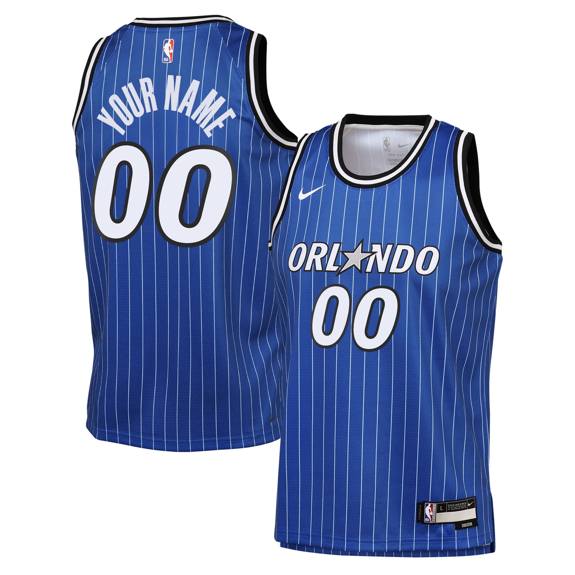 Camiseta Nike Réplica Icon Swingman de los Orlando Magic - Personalizada - Juvenil